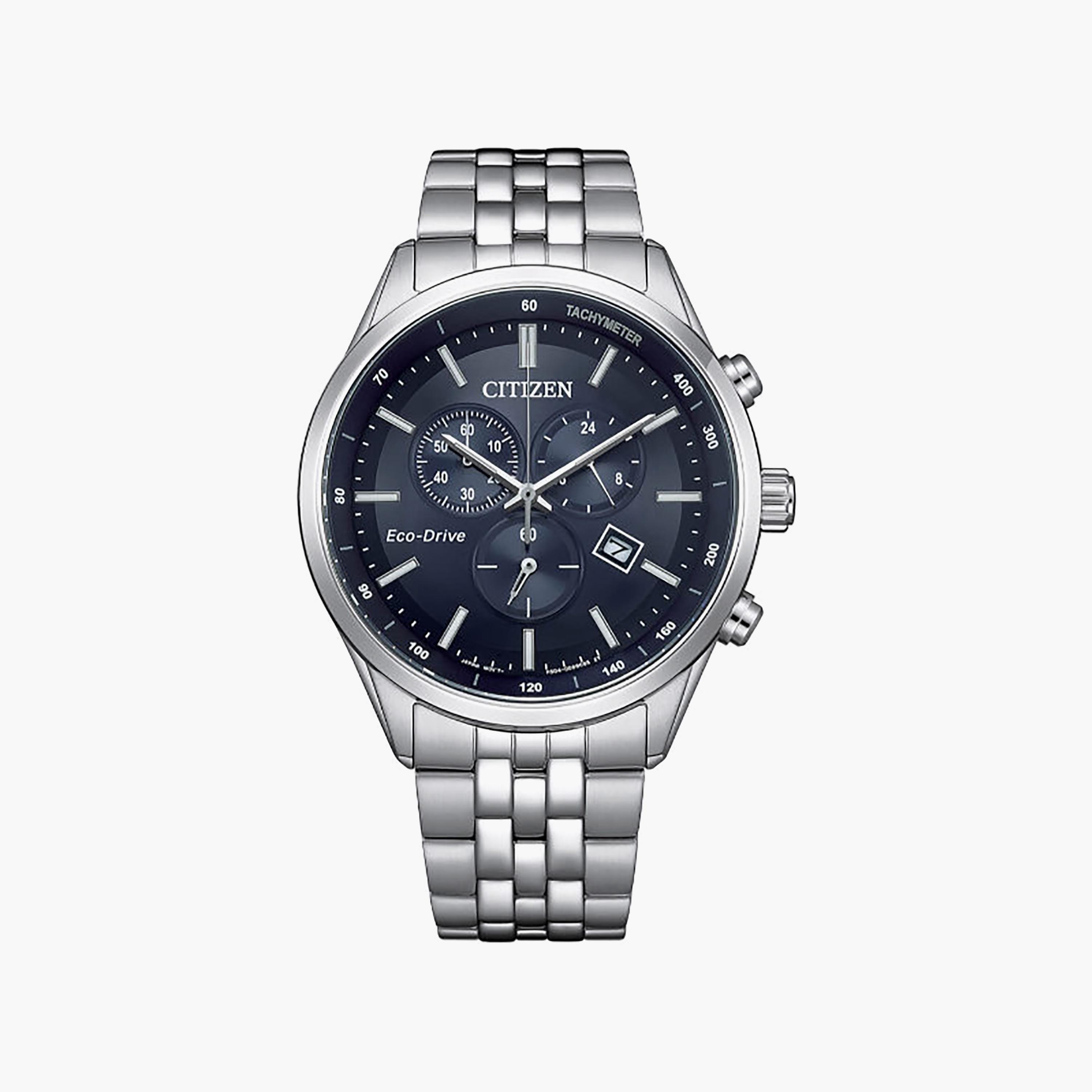 Citizen Men's 42MM Blue Chronograph Stainless Steel Watch | AT2570-56L-men-watchesandjewellery-watches-image-1