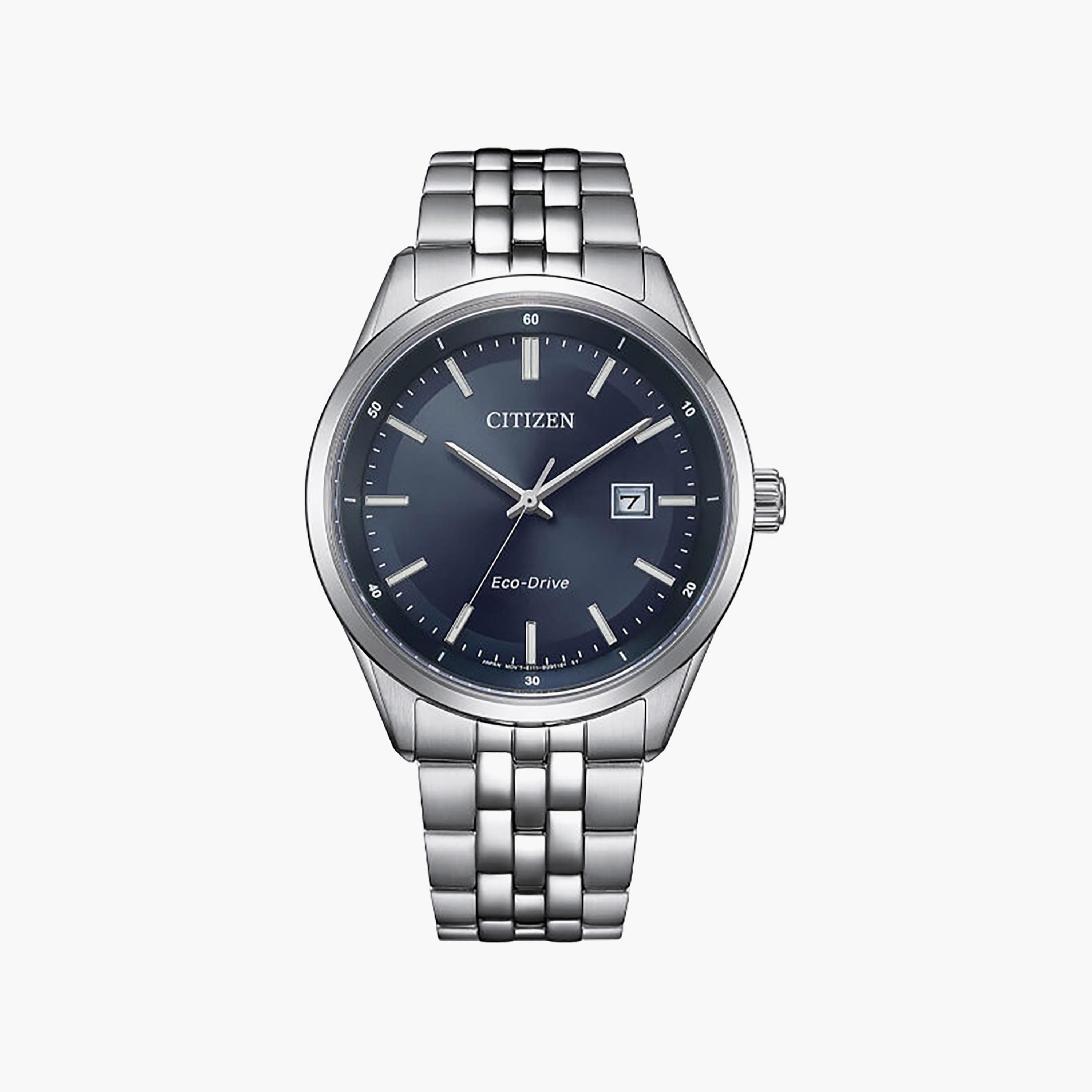 ساعة أنالوج ستانلس ستيل باللون الأزرق 41 مم للرجال من سيتيزن | BM7560-59L-men-watchesandjewellery-watches-image-1