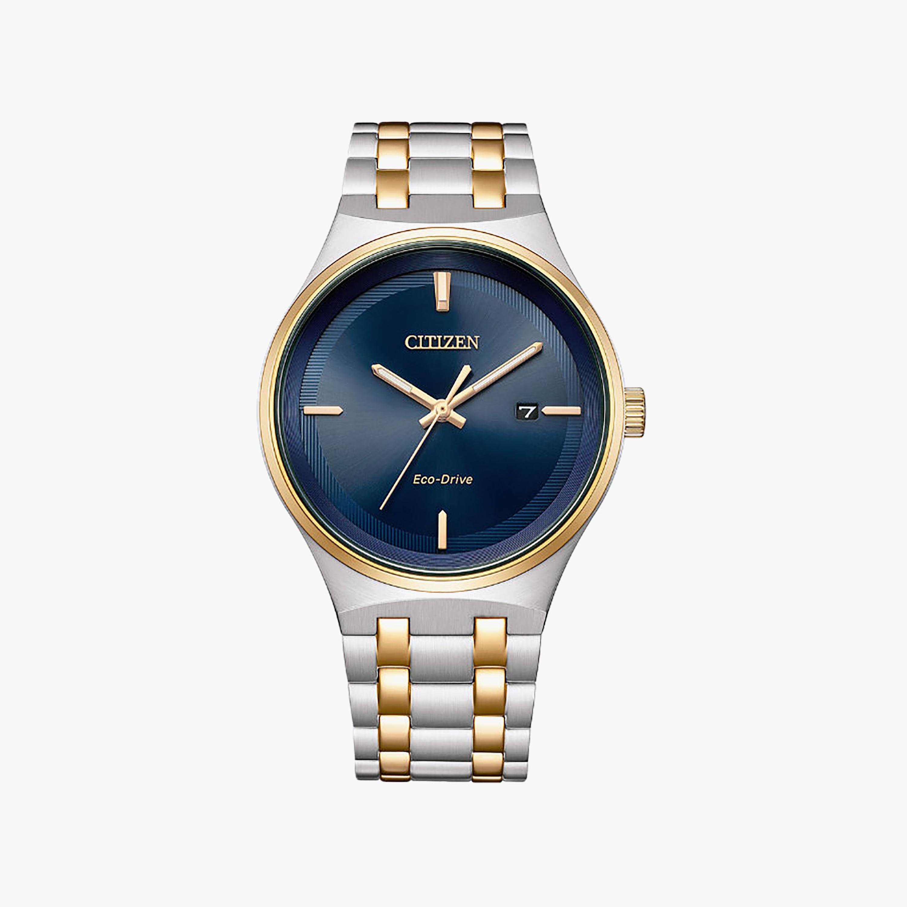 ساعة أنالوج ستانلس ستيل باللون الأزرق 40 مم للرجال من سيتيزن | BM7656-51L-men-watchesandjewellery-watches-image-1
