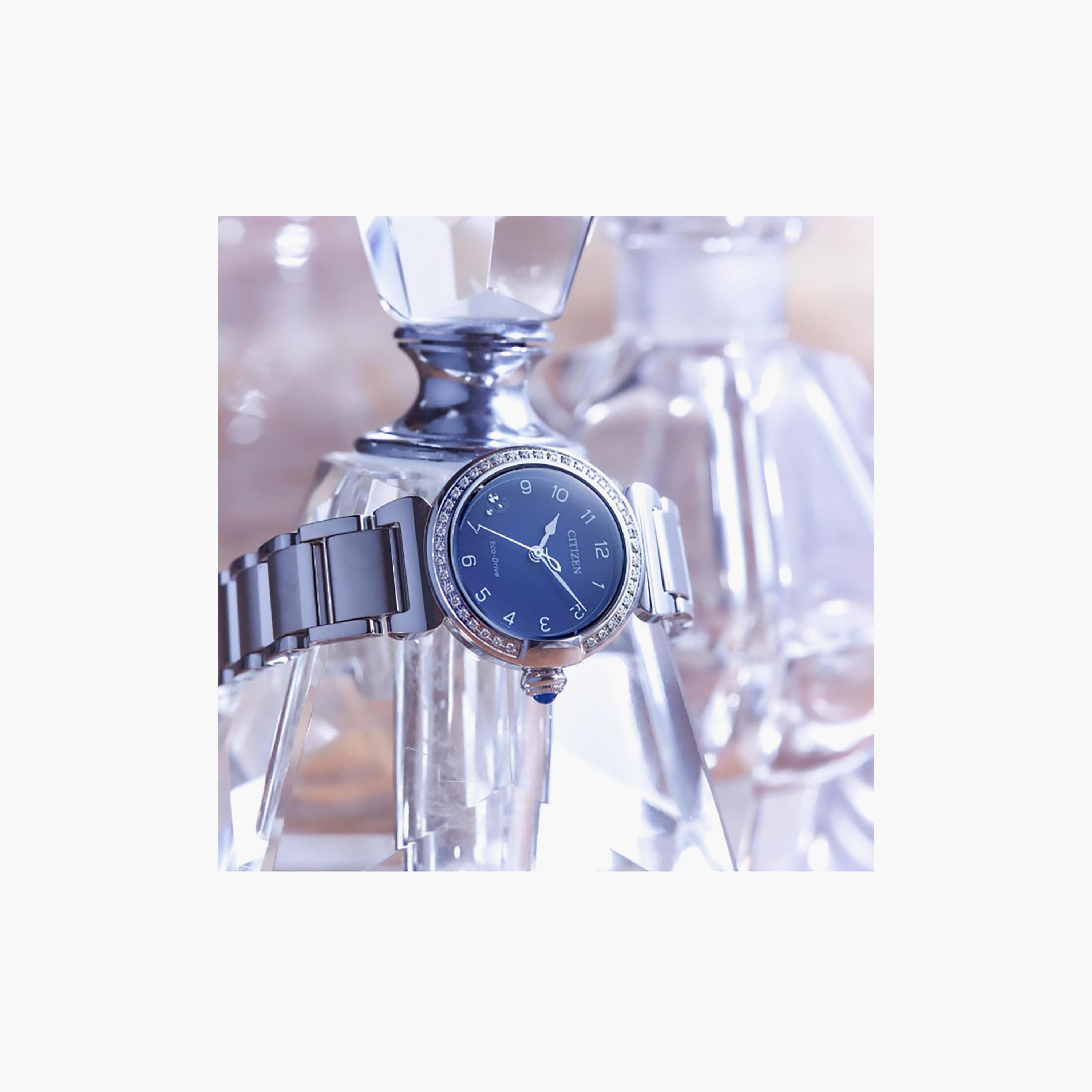 ساعة أنالوج ستانلس ستيل باللون الأزرق 26 مم للنساء من سيتيزن | EM1120-87L-women-watchesandjewellery-watches-image-4