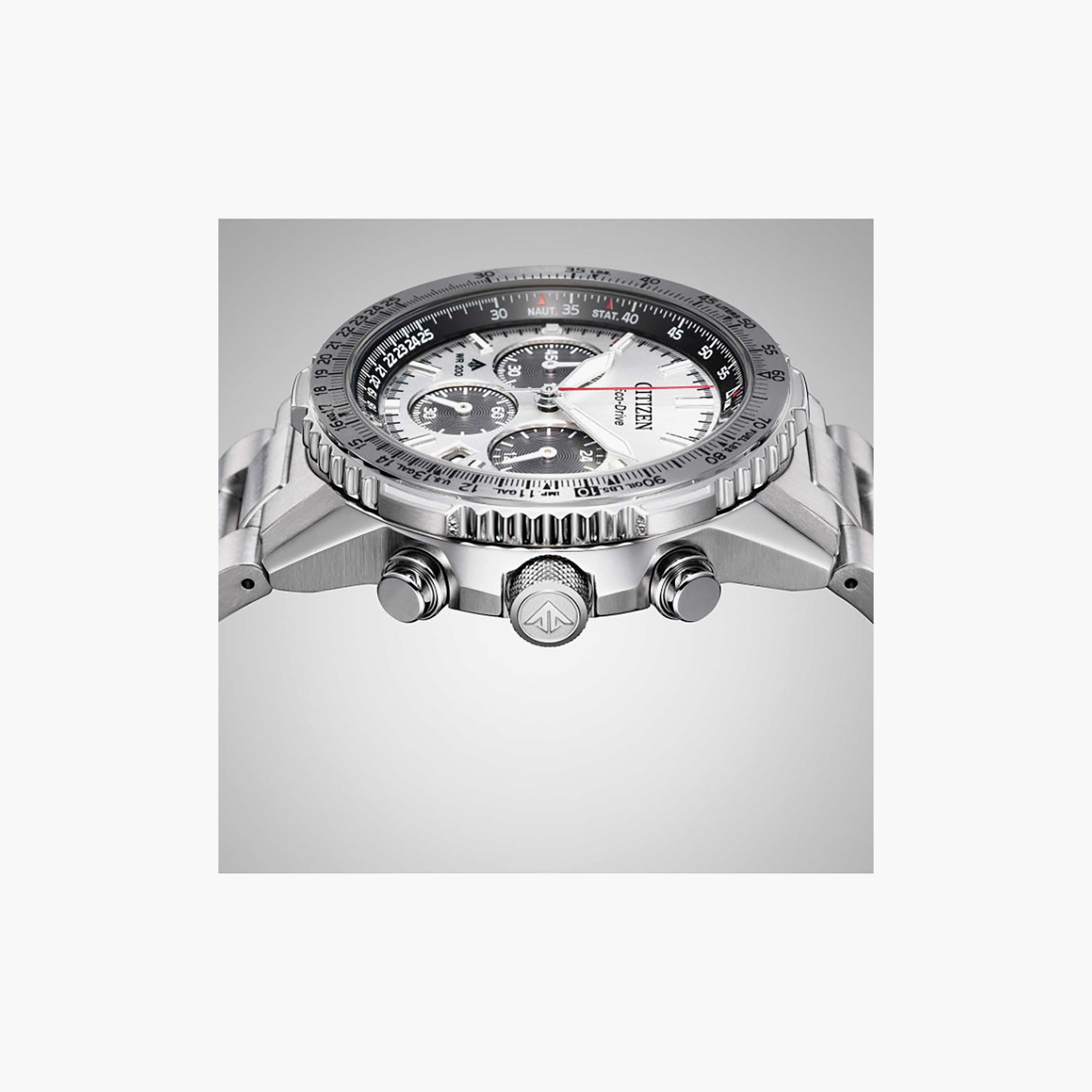 Citizen Men's 40MM White Chronograph Stainless Steel Watch | CA4660-61A-men-watchesandjewellery-watches-image-3