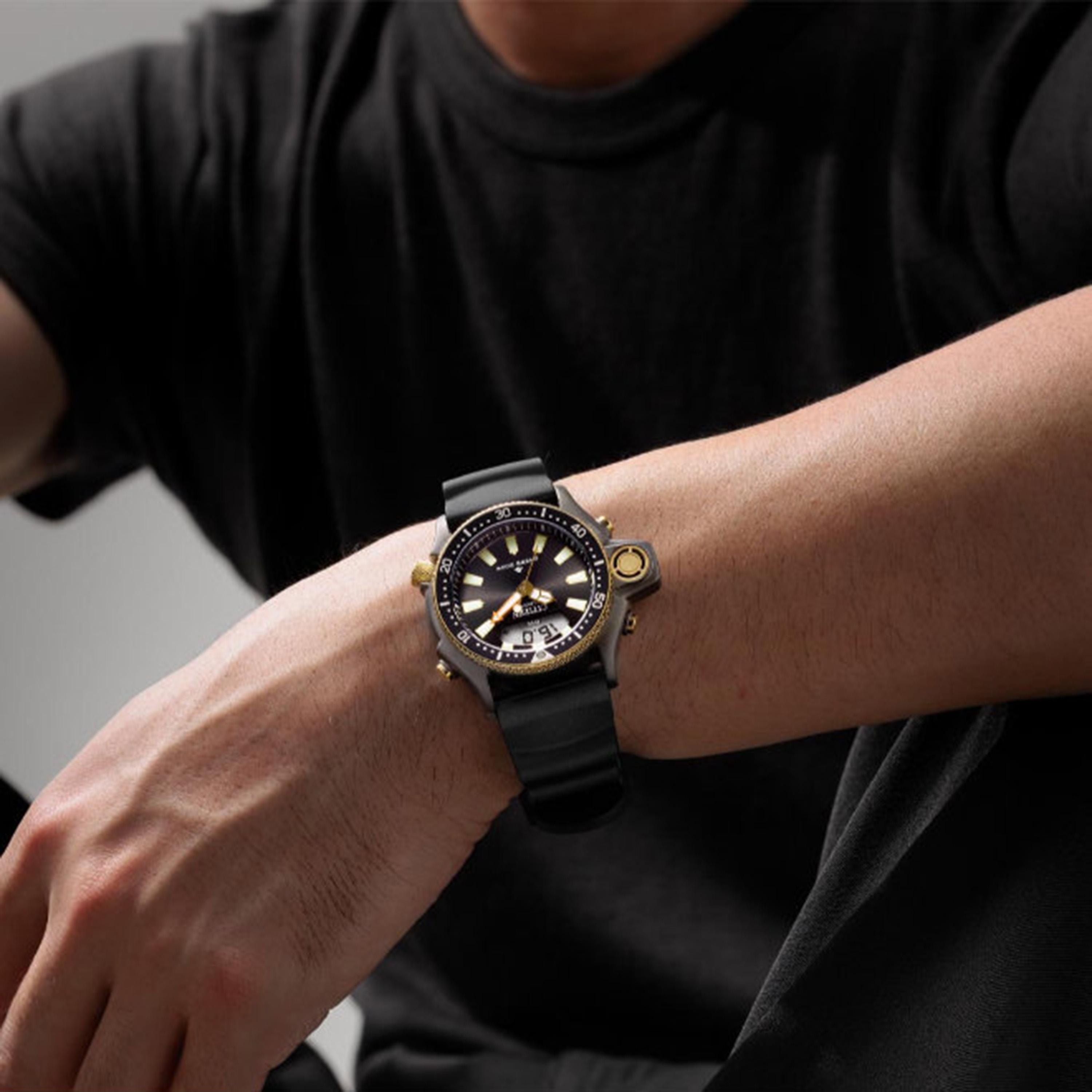 ساعة سيتيزن رجالية سوداء بقطر 50.7 مم، تناظرية/رقمية، بسوار سيليكون | JP2008-06E-men-watchesandjewellery-watches-image-6