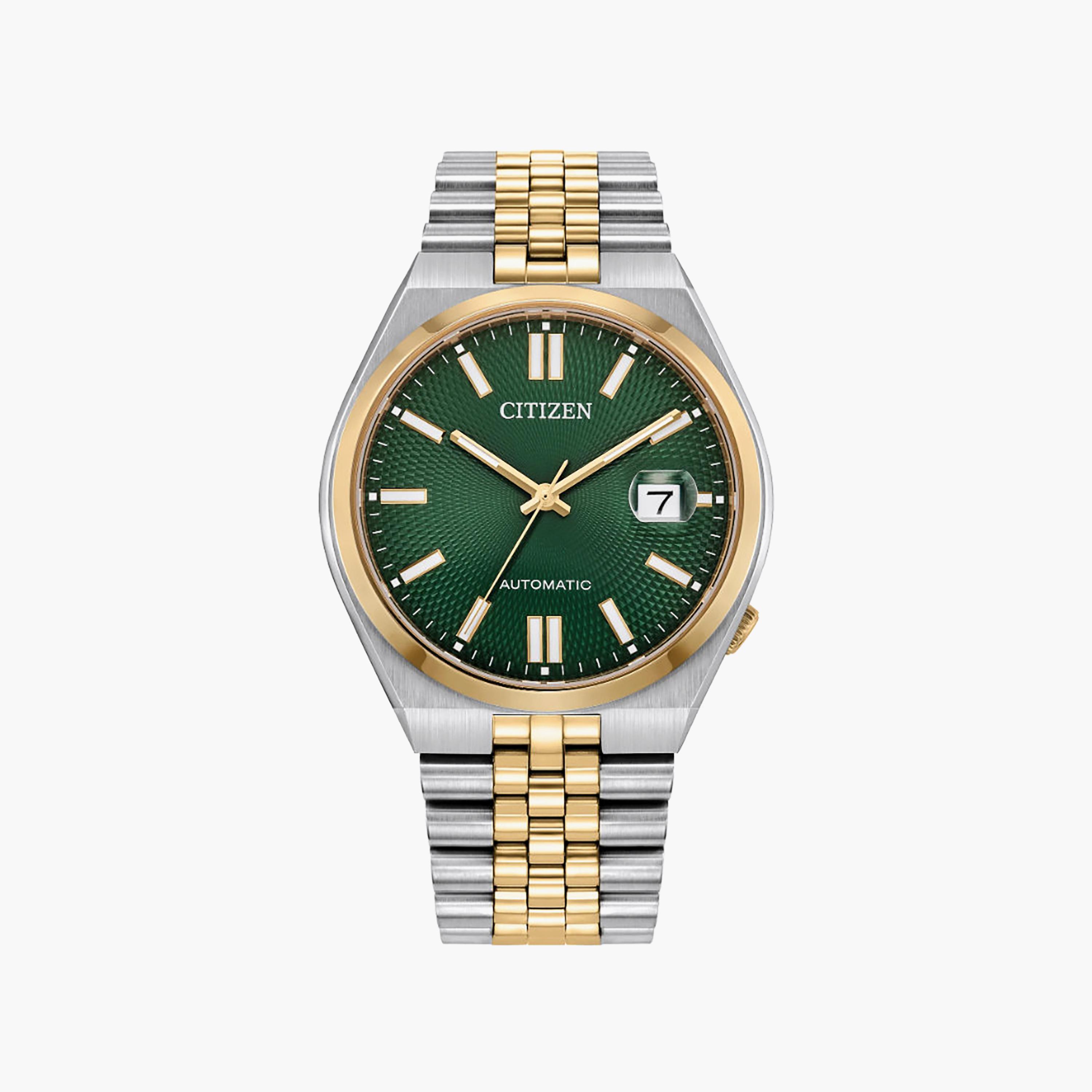 Citizen Men's 40MM Silver & Gold Automatic Stainless Steel Watch | NK0024-54X-men-watchesandjewellery-watches-image-1