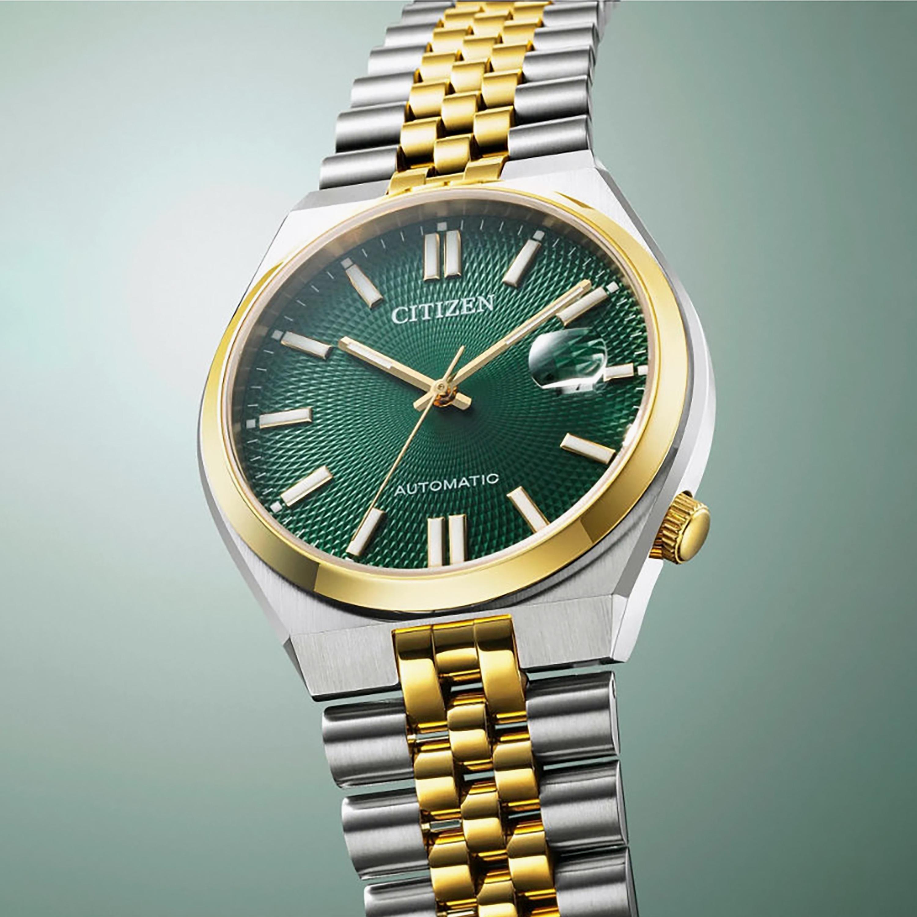 Citizen Men's 40MM Silver & Gold Automatic Stainless Steel Watch | NK0024-54X-men-watchesandjewellery-watches-image-4