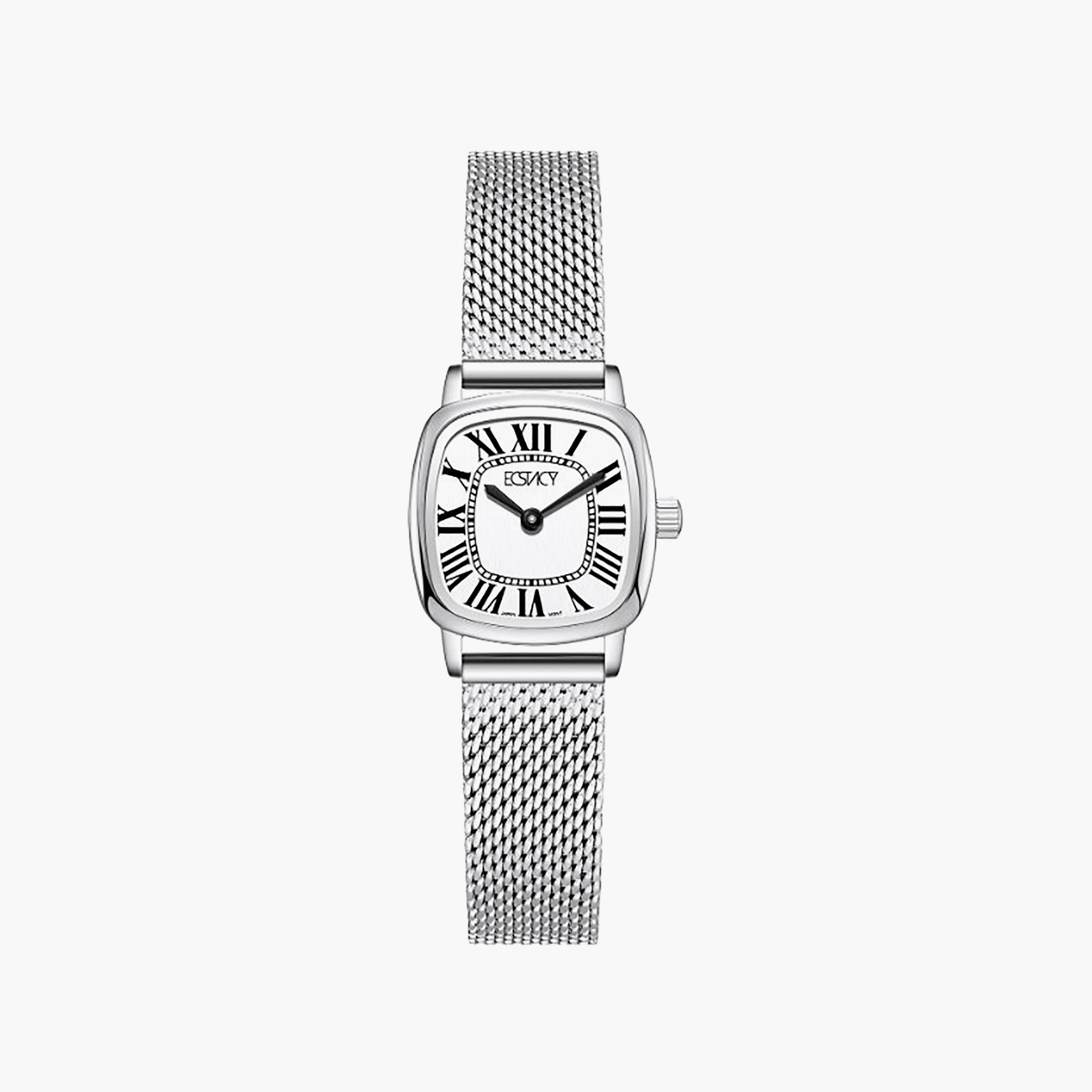 ساعة أنالوج ستانلس ستيل باللون الأبيض 21 مم للنساء من إيكستاسي | E25502-SMSW-women-watchesandjewellery-watches-image-1