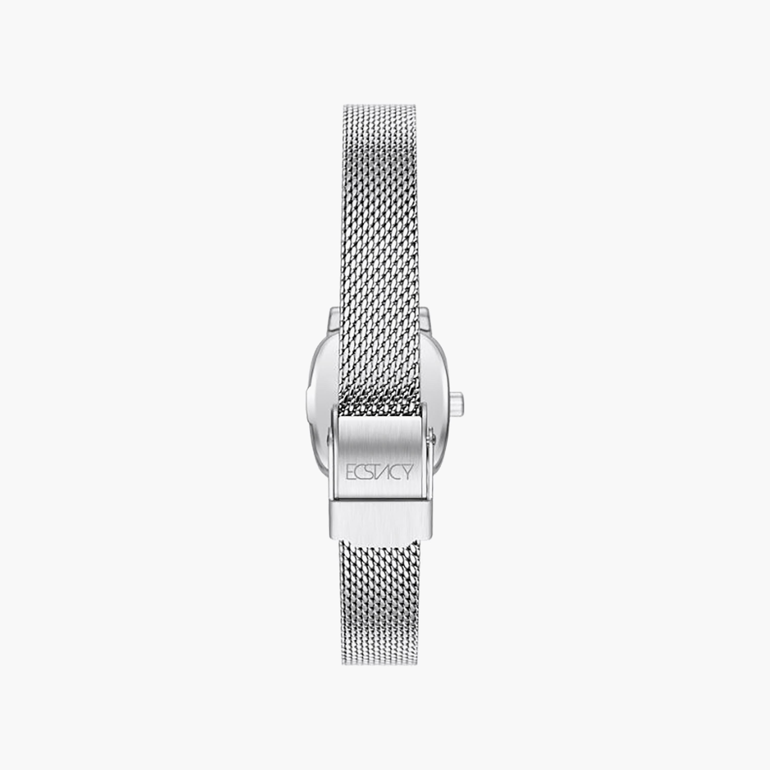ساعة أنالوج ستانلس ستيل باللون الأبيض 21 مم للنساء من إيكستاسي | E25502-SMSW-women-watchesandjewellery-watches-image-3