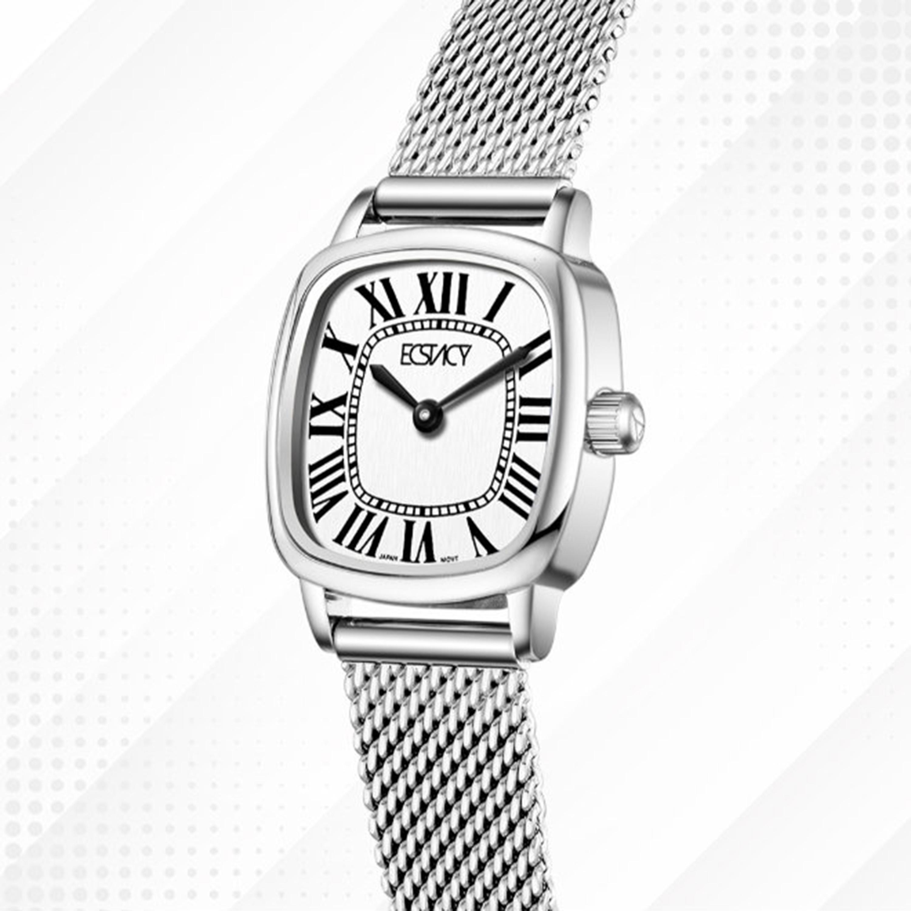 ساعة أنالوج ستانلس ستيل باللون الأبيض 21 مم للنساء من إيكستاسي | E25502-SMSW-women-watchesandjewellery-watches-image-6