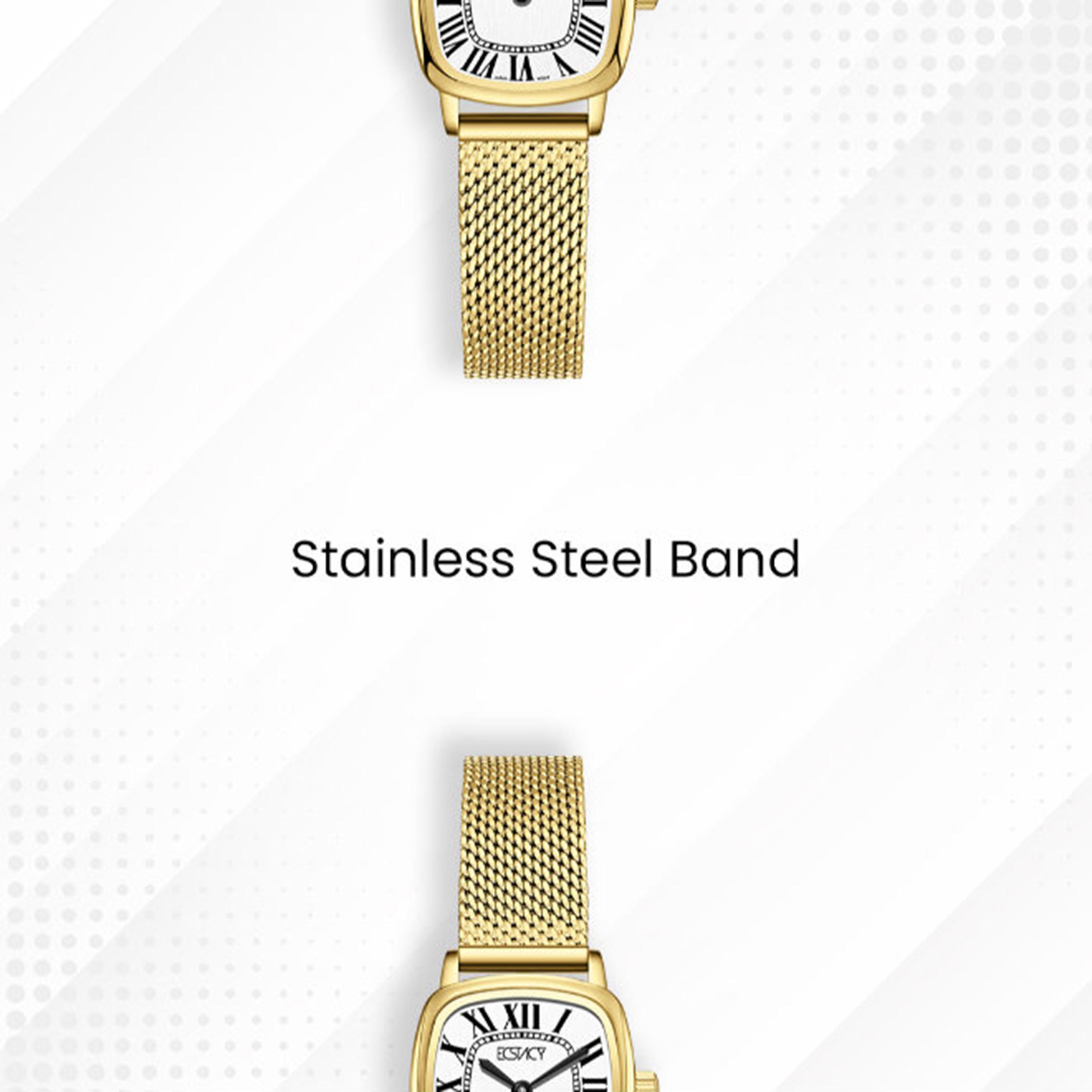 ساعة أنالوج ستانلس ستيل باللون الأبيض 21 مم للنساء من إيكستاسي | E25502-GMGW-women-watchesandjewellery-watches-image-5
