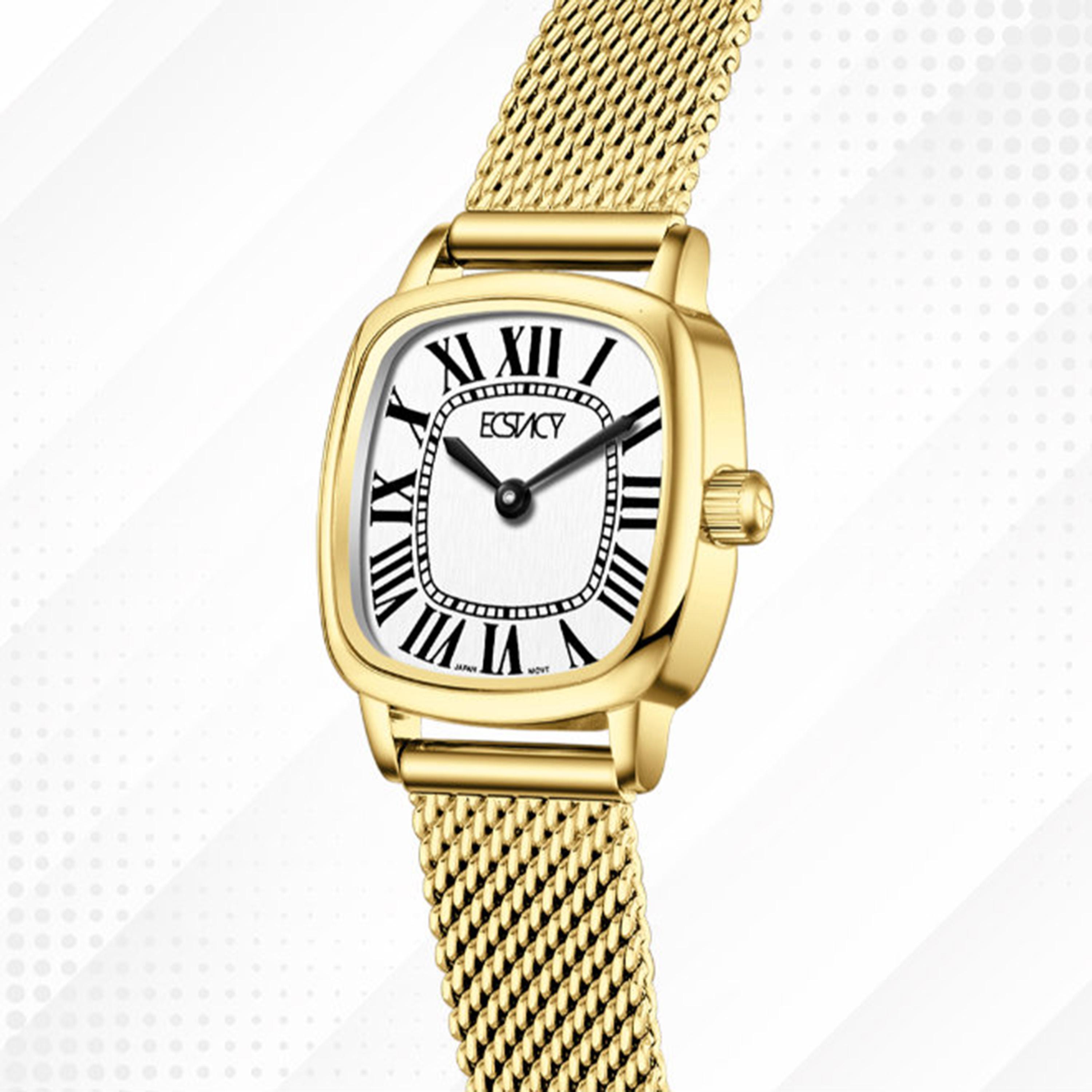 ساعة أنالوج ستانلس ستيل باللون الأبيض 21 مم للنساء من إيكستاسي | E25502-GMGW-women-watchesandjewellery-watches-image-6