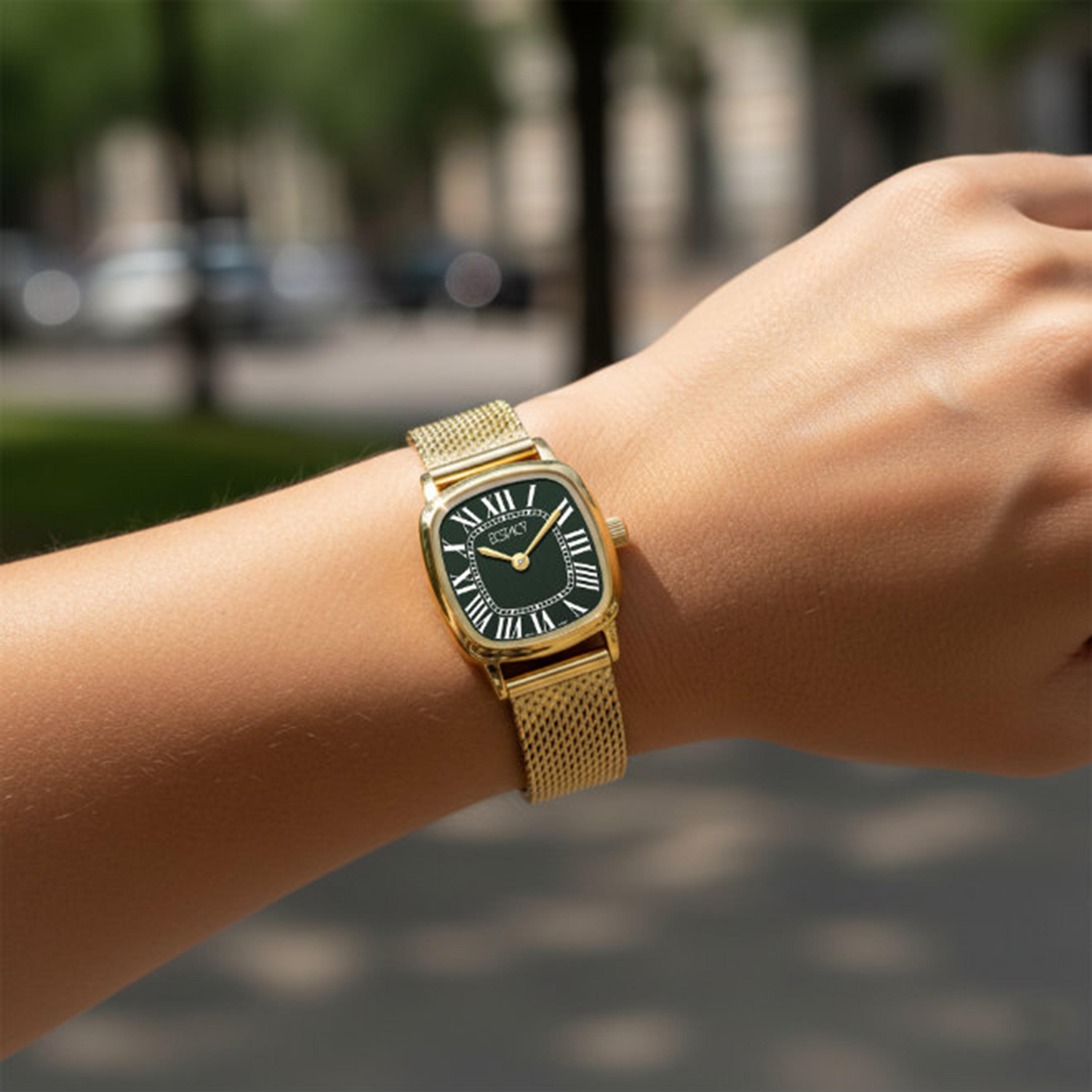 ساعة أنالوج ستانلس ستيل باللون الأخضر 21 مم للنساء من إيكستاسي | E25502-GMGG-women-watchesandjewellery-watches-image-8