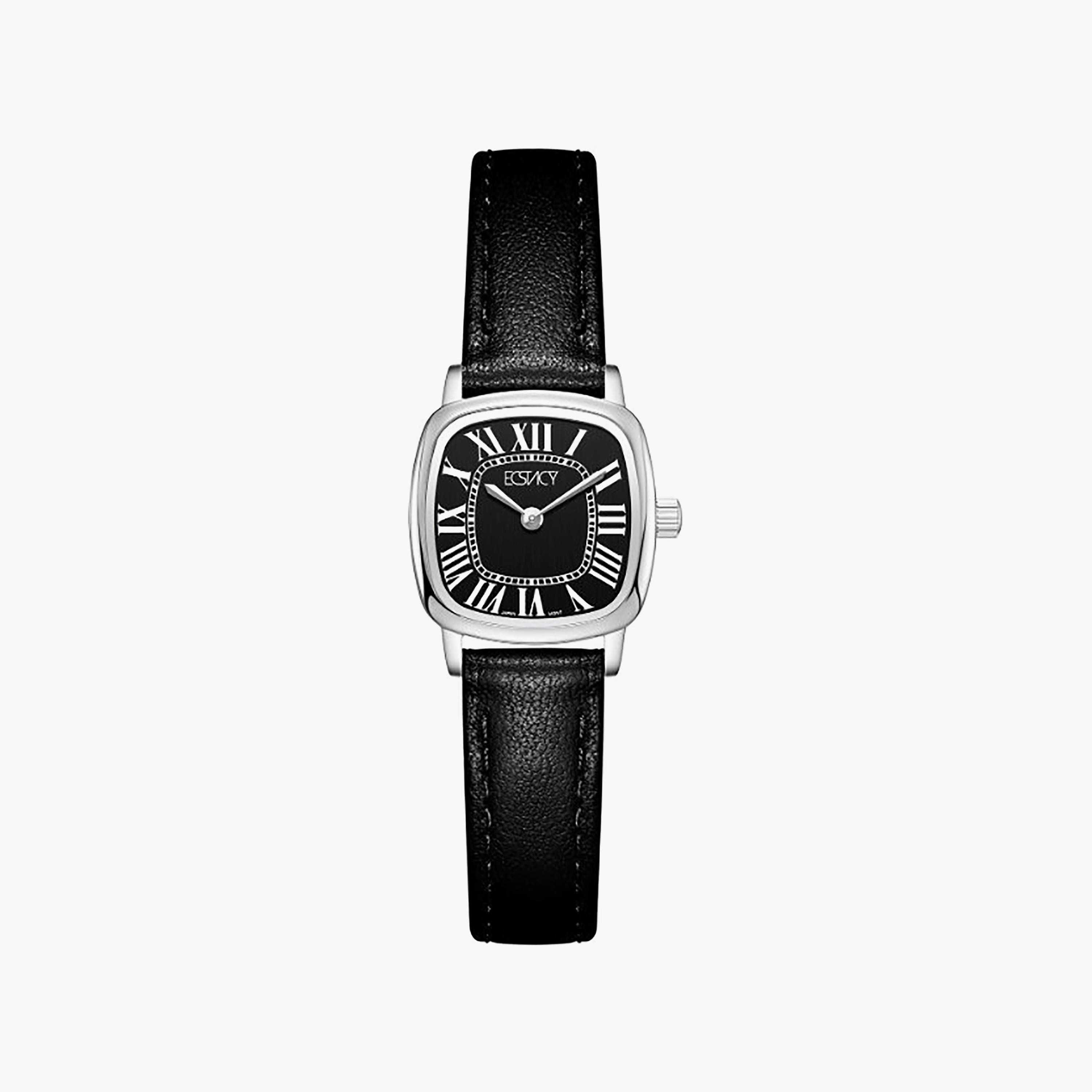 Ecstacy Women's 21MM Black Analog Genuine Leather Watch | E25502-SLBB-women-watchesandjewellery-watches-image-1