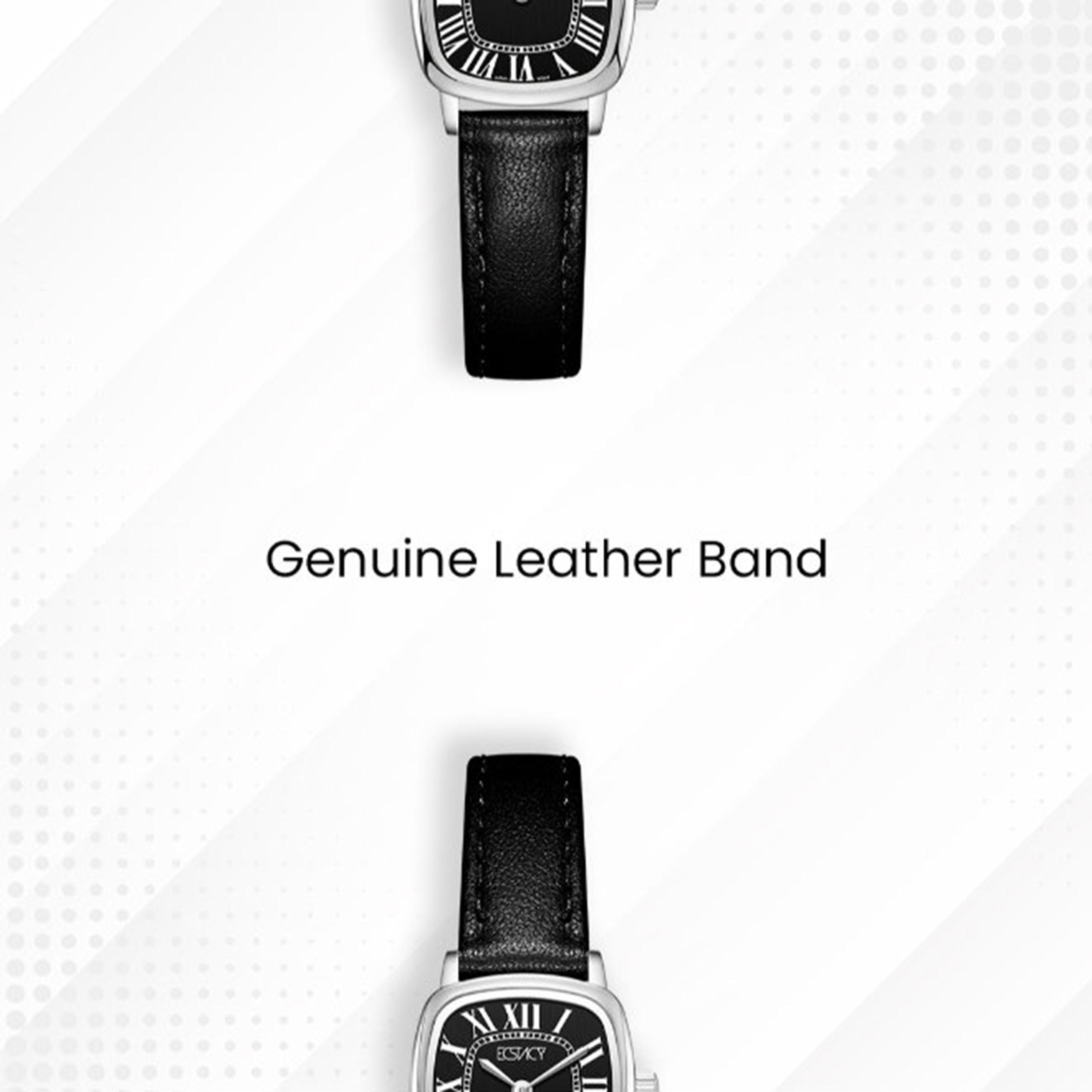 Ecstacy Women's 21MM Black Analog Genuine Leather Watch | E25502-SLBB-women-watchesandjewellery-watches-image-5