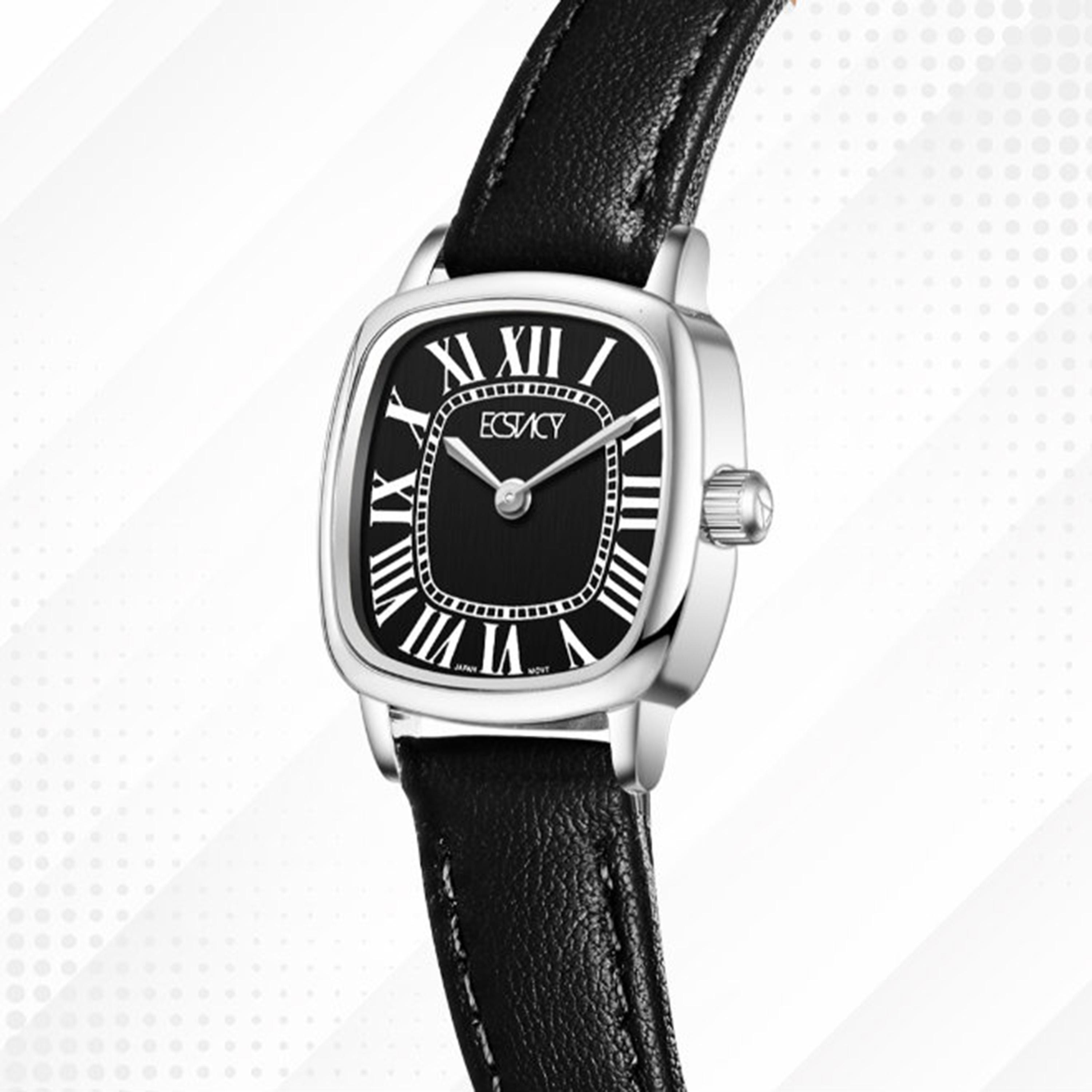 Ecstacy Women's 21MM Black Analog Genuine Leather Watch | E25502-SLBB-women-watchesandjewellery-watches-image-6