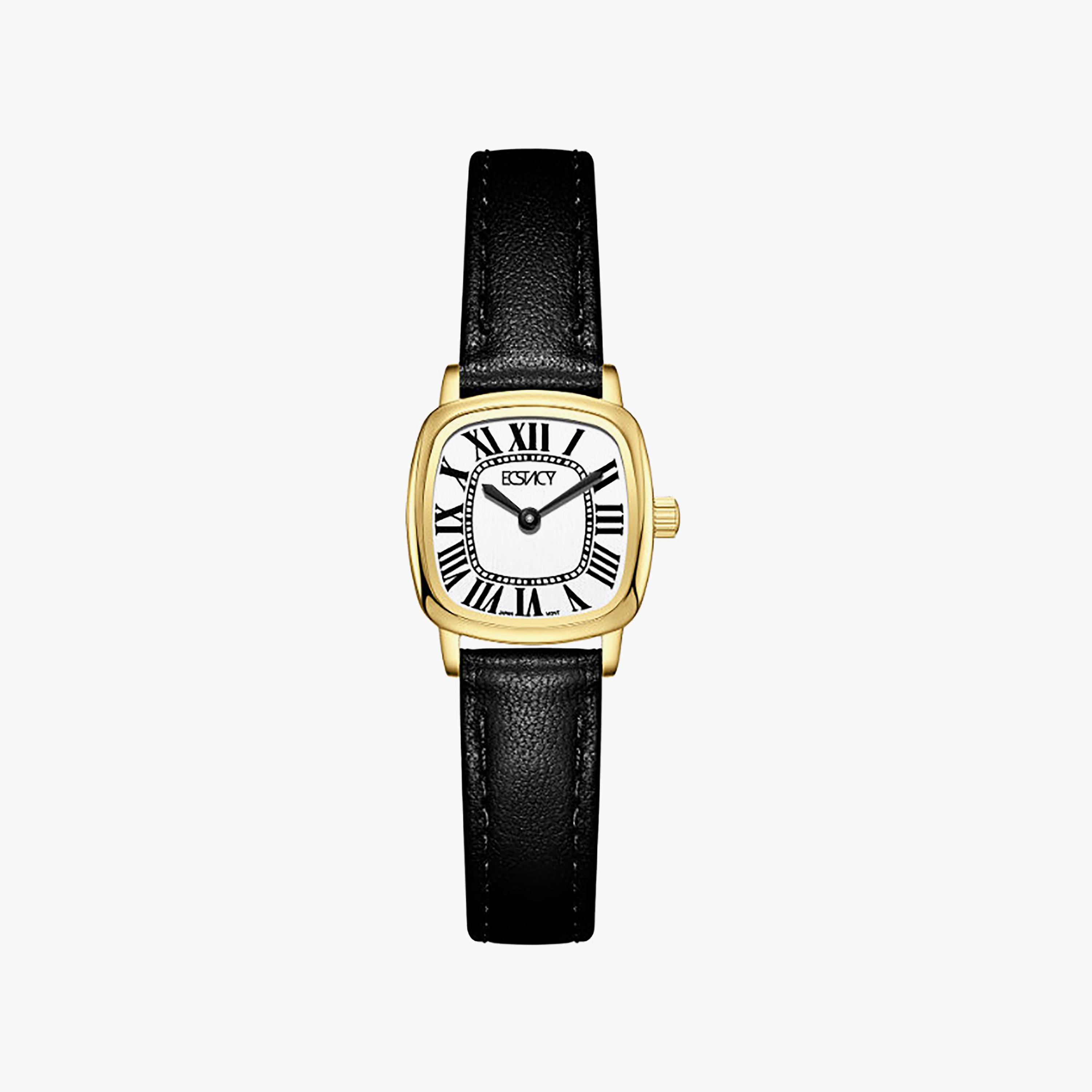 Ecstacy Women's 21MM White Analog Genuine Leather Watch | E25502-GLBW-women-watchesandjewellery-watches-image-1