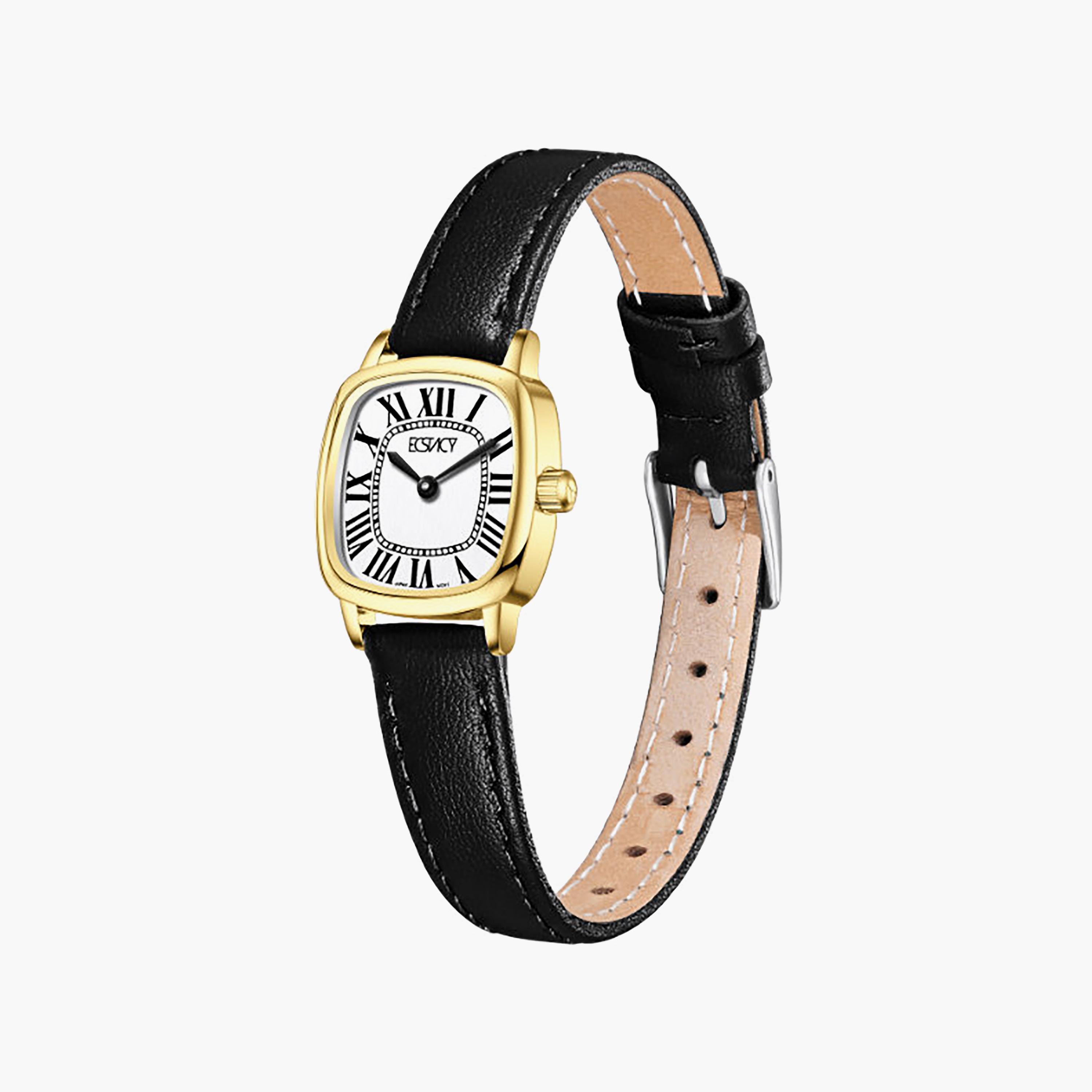 Ecstacy Women's 21MM White Analog Genuine Leather Watch | E25502-GLBW-women-watchesandjewellery-watches-image-2