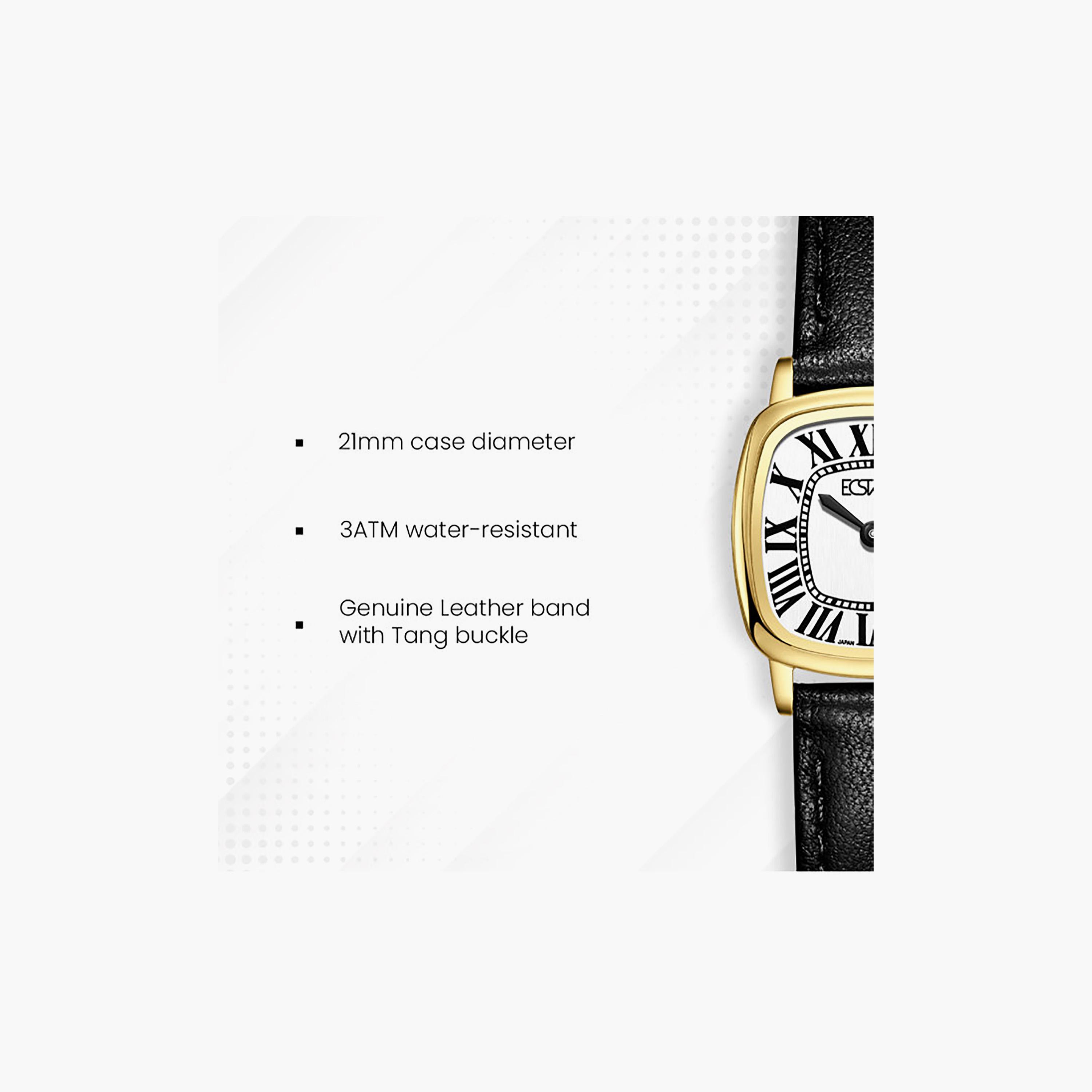Ecstacy Women's 21MM White Analog Genuine Leather Watch | E25502-GLBW-women-watchesandjewellery-watches-image-7