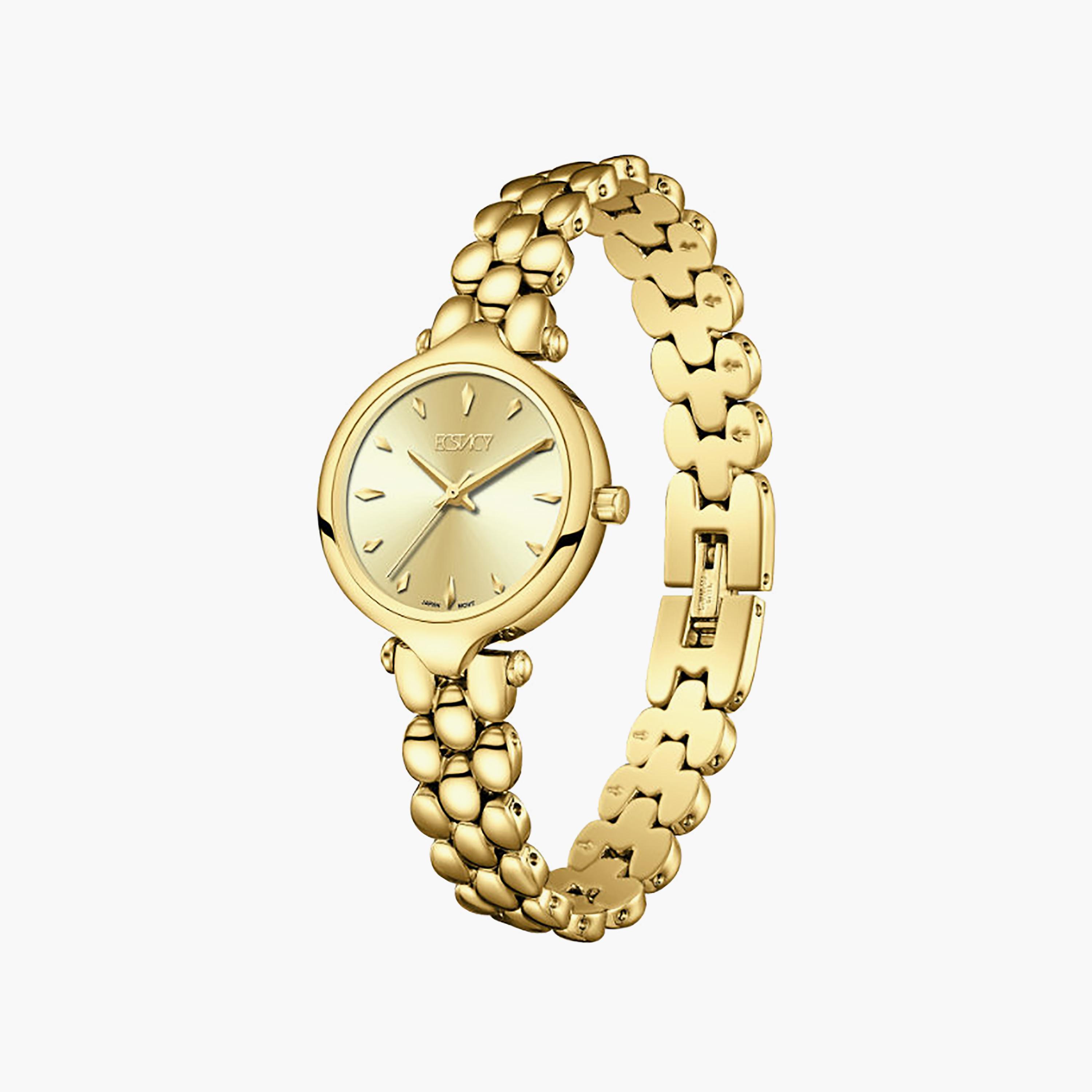 Ecstacy Women's 28MM Gold Analog Stainless Steel Watch | E25503-GBGC-women-watchesandjewellery-watches-image-2