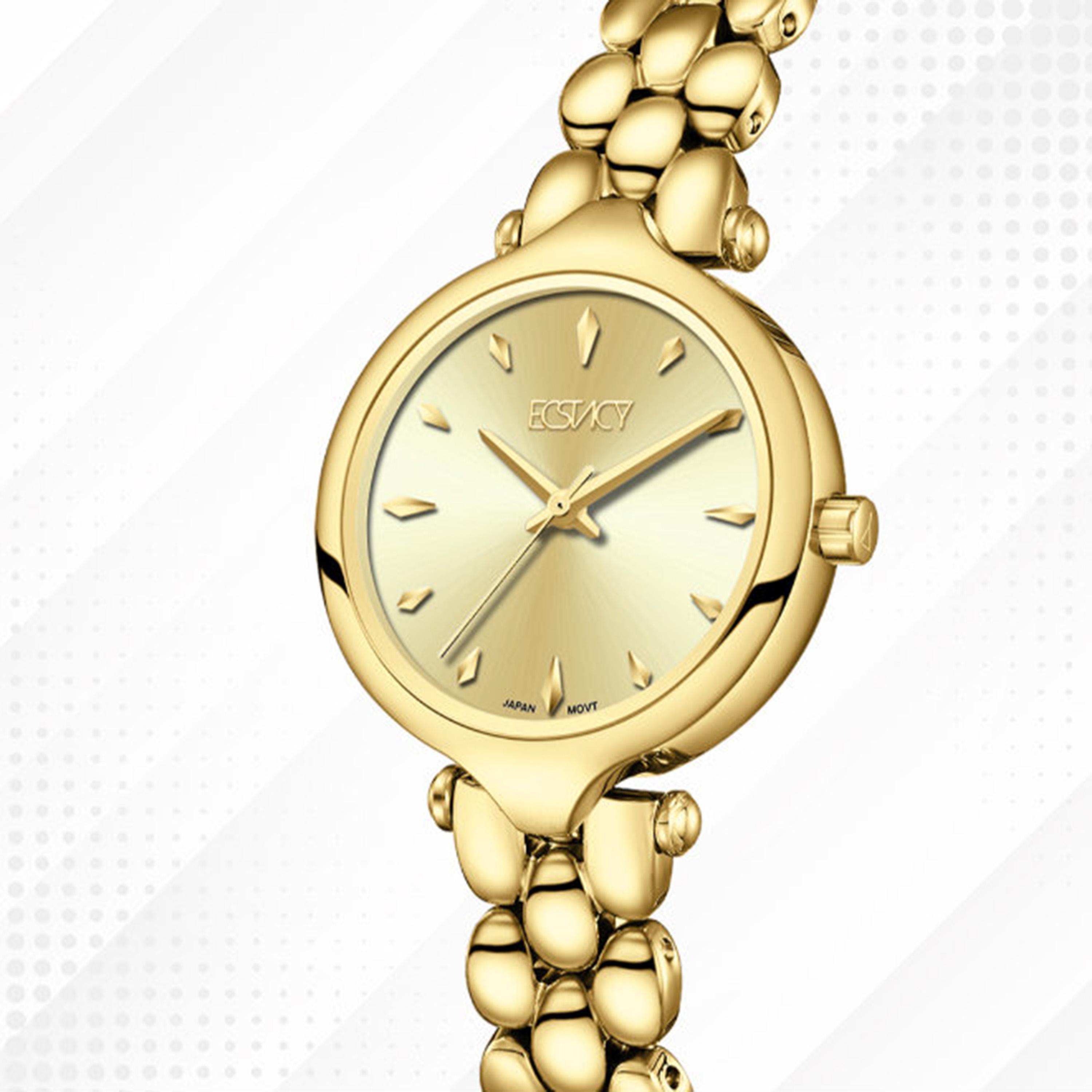 Ecstacy Women's 28MM Gold Analog Stainless Steel Watch | E25503-GBGC-women-watchesandjewellery-watches-image-6