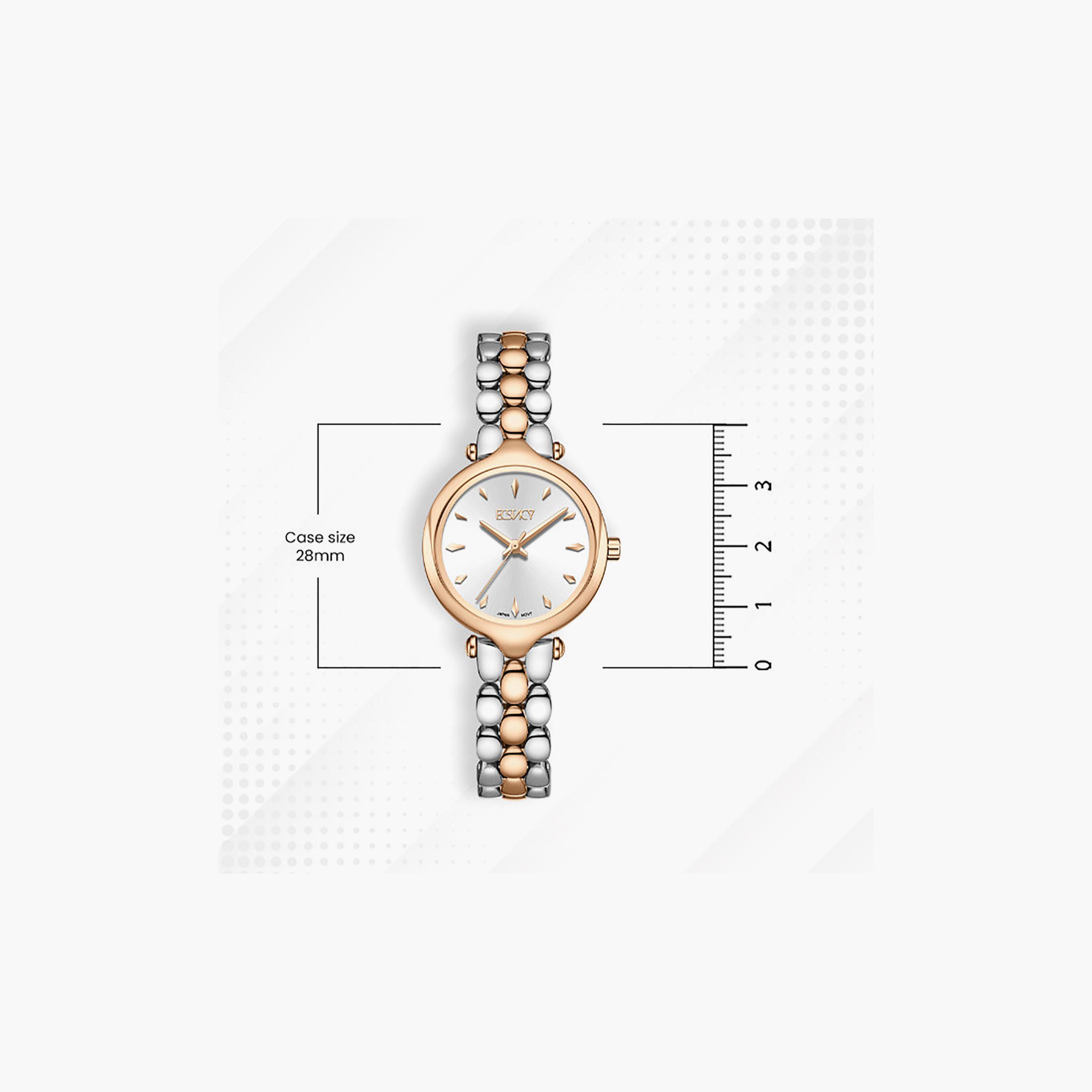 Ecstacy Women's 28MM Silver Analog Stainless Steel Watch | E25503-GBKS-women-watchesandjewellery-watches-image-4