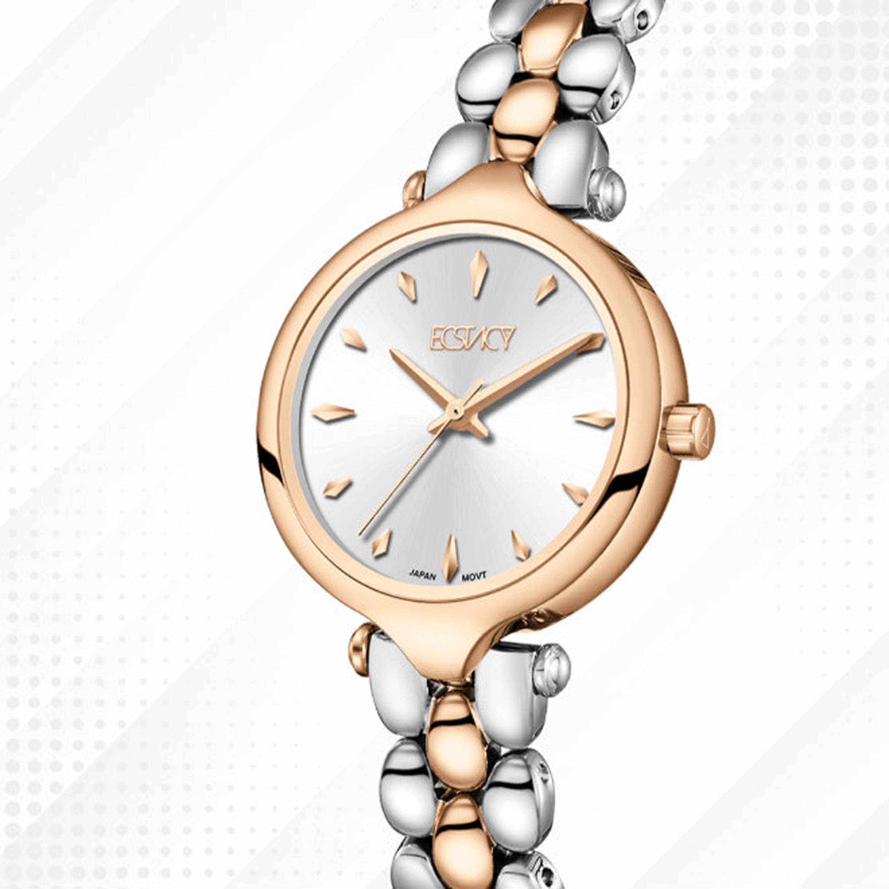 Ecstacy Women's 28MM Silver Analog Stainless Steel Watch | E25503-GBKS-women-watchesandjewellery-watches-image-6