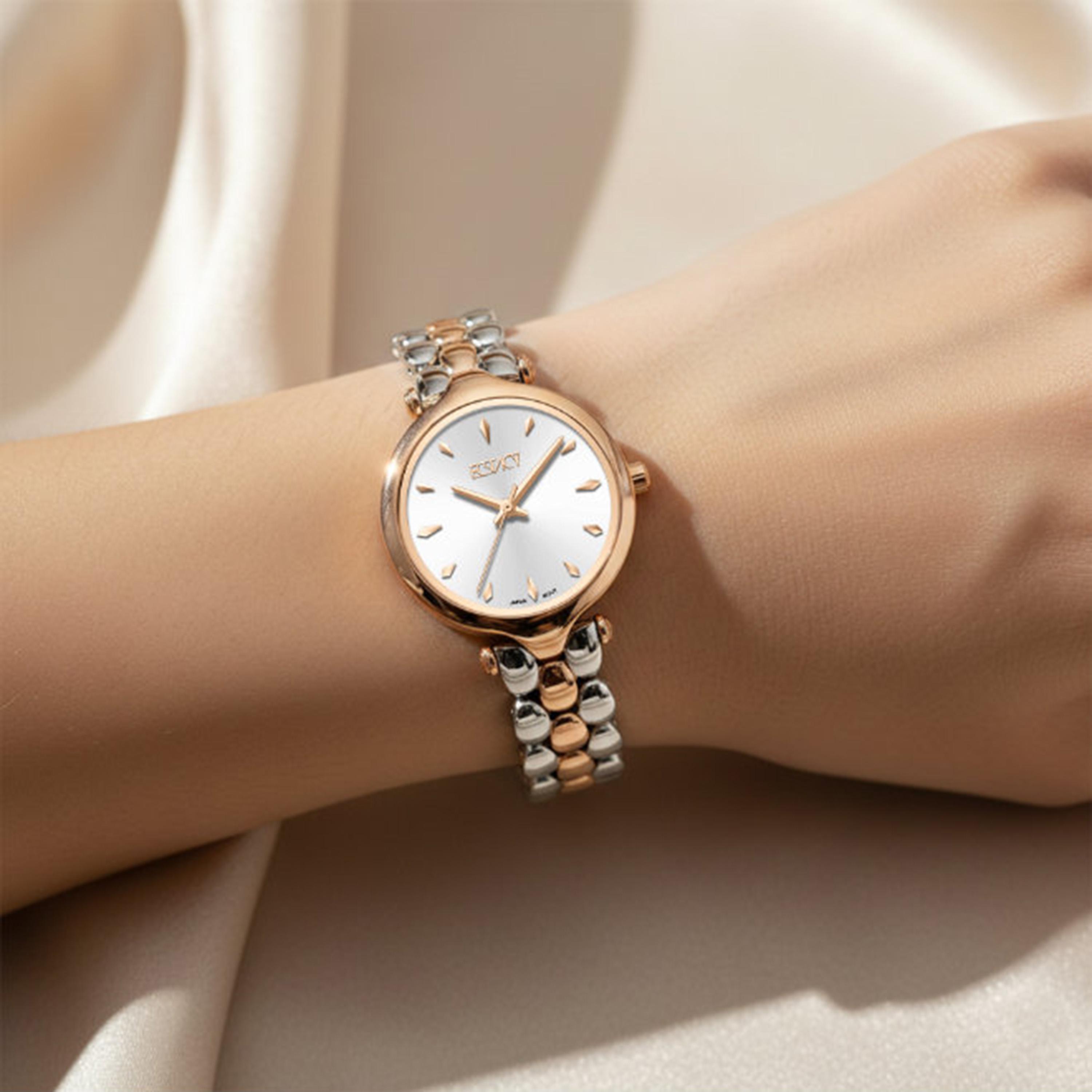 Ecstacy Women's 28MM Silver Analog Stainless Steel Watch | E25503-GBKS-women-watchesandjewellery-watches-image-8