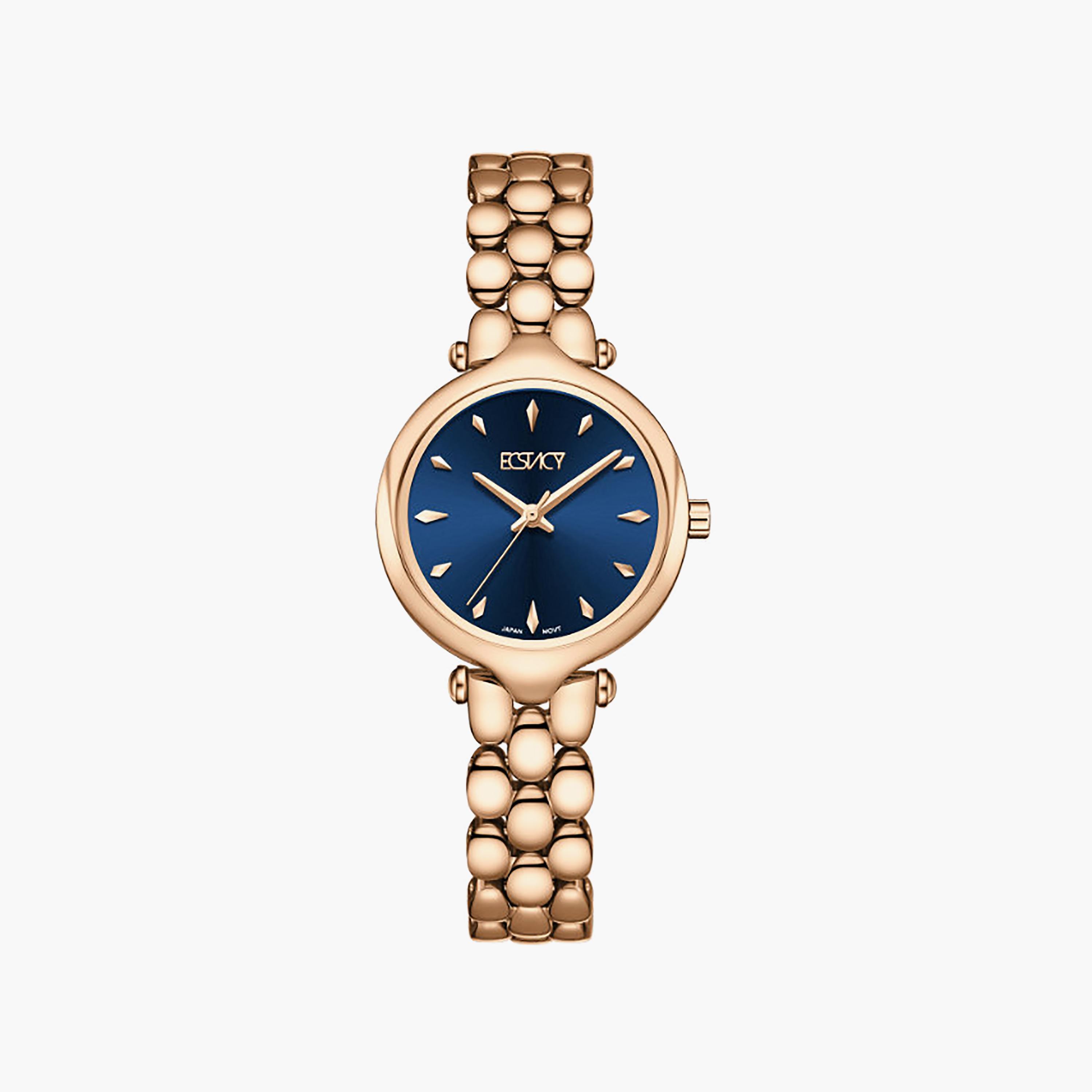 Ecstacy Women's 28MM Blue Analog Stainless Steel Watch | E25503-RBKN-women-watchesandjewellery-watches-image-1