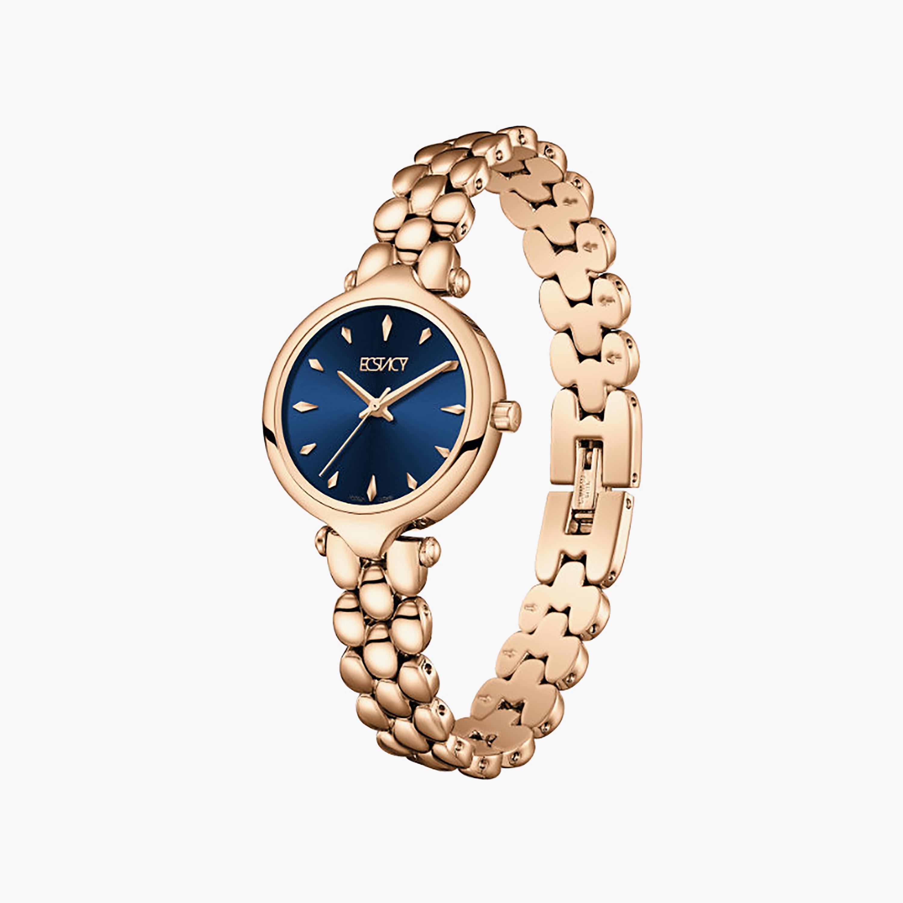 Ecstacy Women's 28MM Blue Analog Stainless Steel Watch | E25503-RBKN-women-watchesandjewellery-watches-image-2