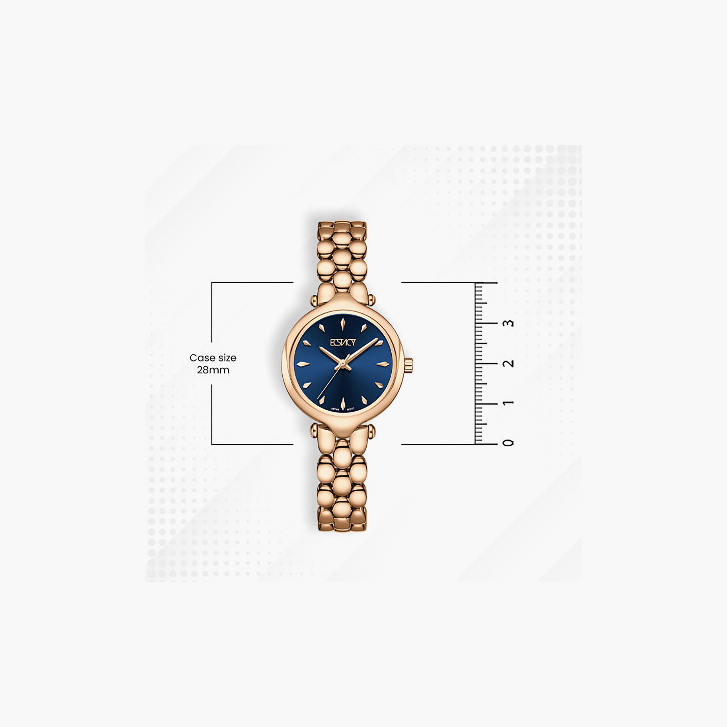 Ecstacy Women's 28MM Blue Analog Stainless Steel Watch | E25503-RBKN-women-watchesandjewellery-watches-image-4
