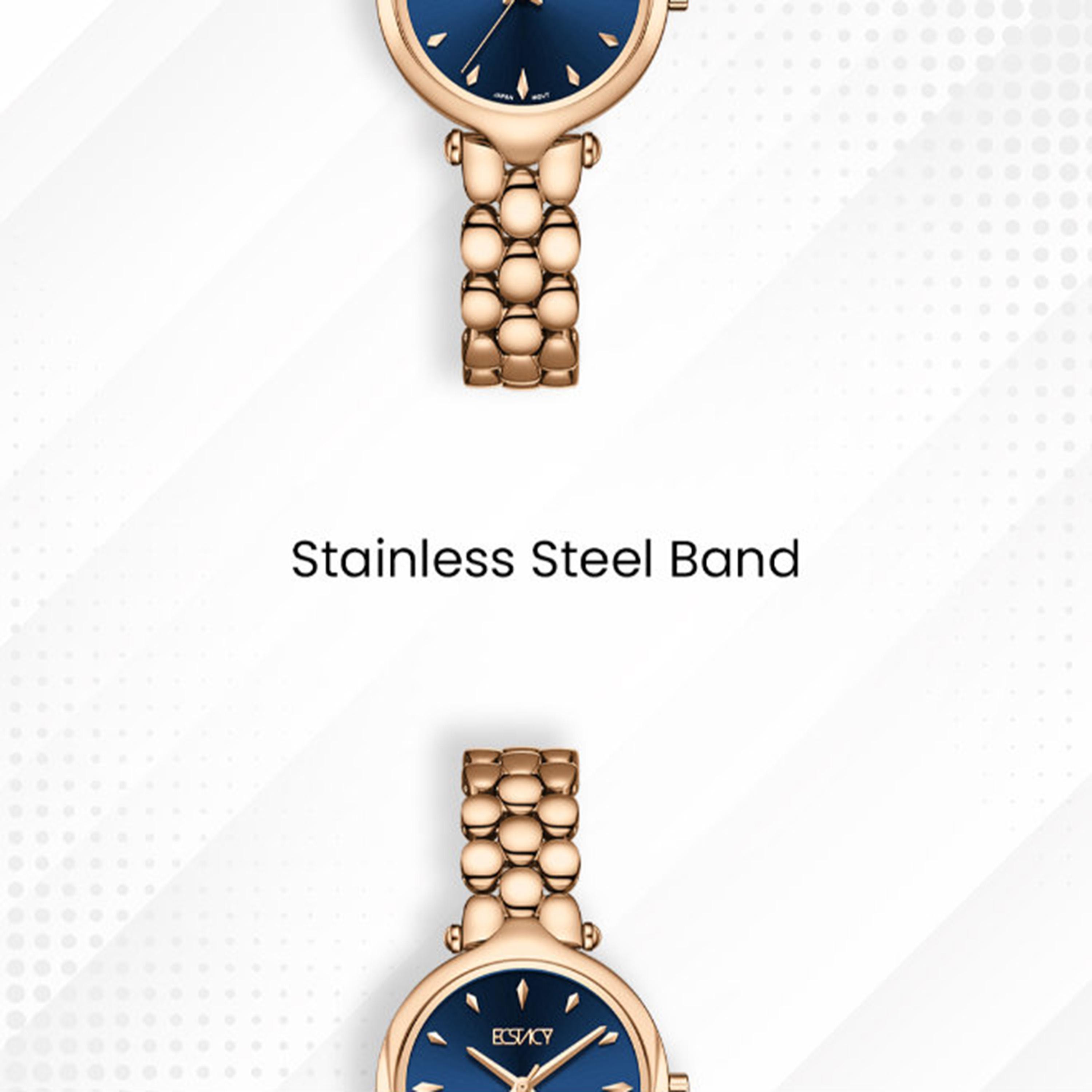 Ecstacy Women's 28MM Blue Analog Stainless Steel Watch | E25503-RBKN-women-watchesandjewellery-watches-image-5