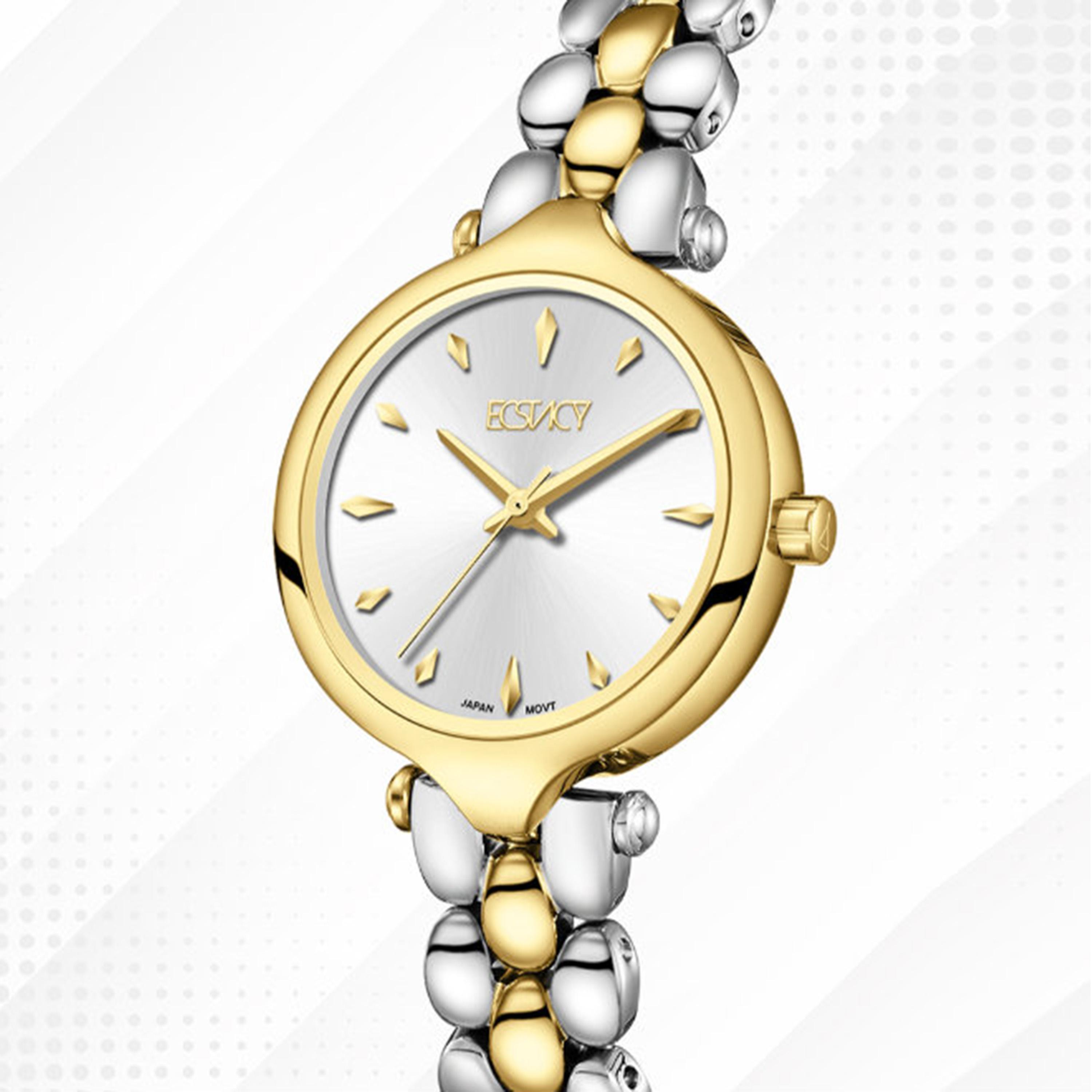 ساعة أنالوج ستانلس ستيل باللون الفضي 28 مم للنساء من إيكستاسي | E25503-TBTS-women-watchesandjewellery-watches-image-6