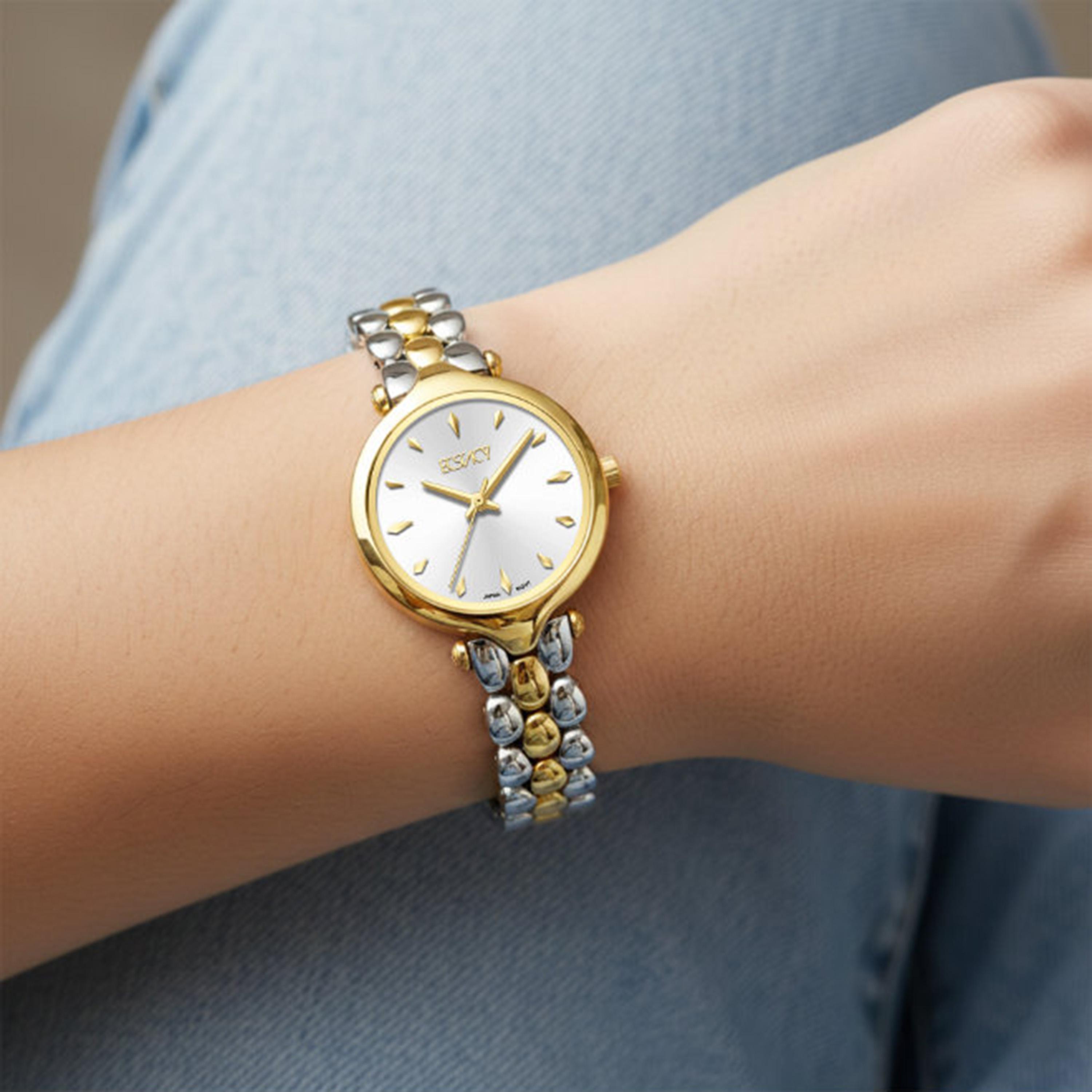 ساعة أنالوج ستانلس ستيل باللون الفضي 28 مم للنساء من إيكستاسي | E25503-TBTS-women-watchesandjewellery-watches-image-8