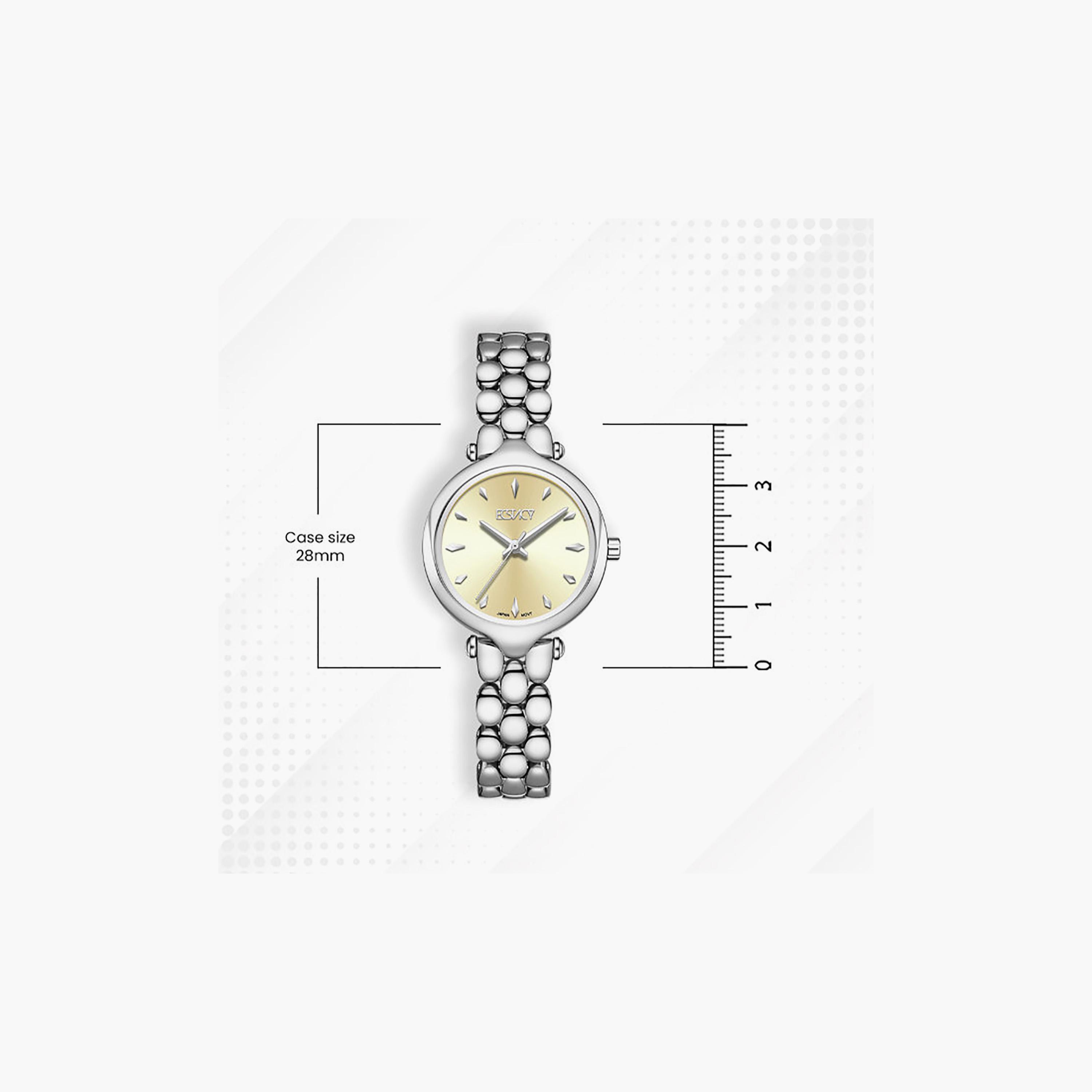 Ecstacy Women's 28MM Yellow Analog Stainless Steel Watch | E25503-SBSI-women-watchesandjewellery-watches-image-4