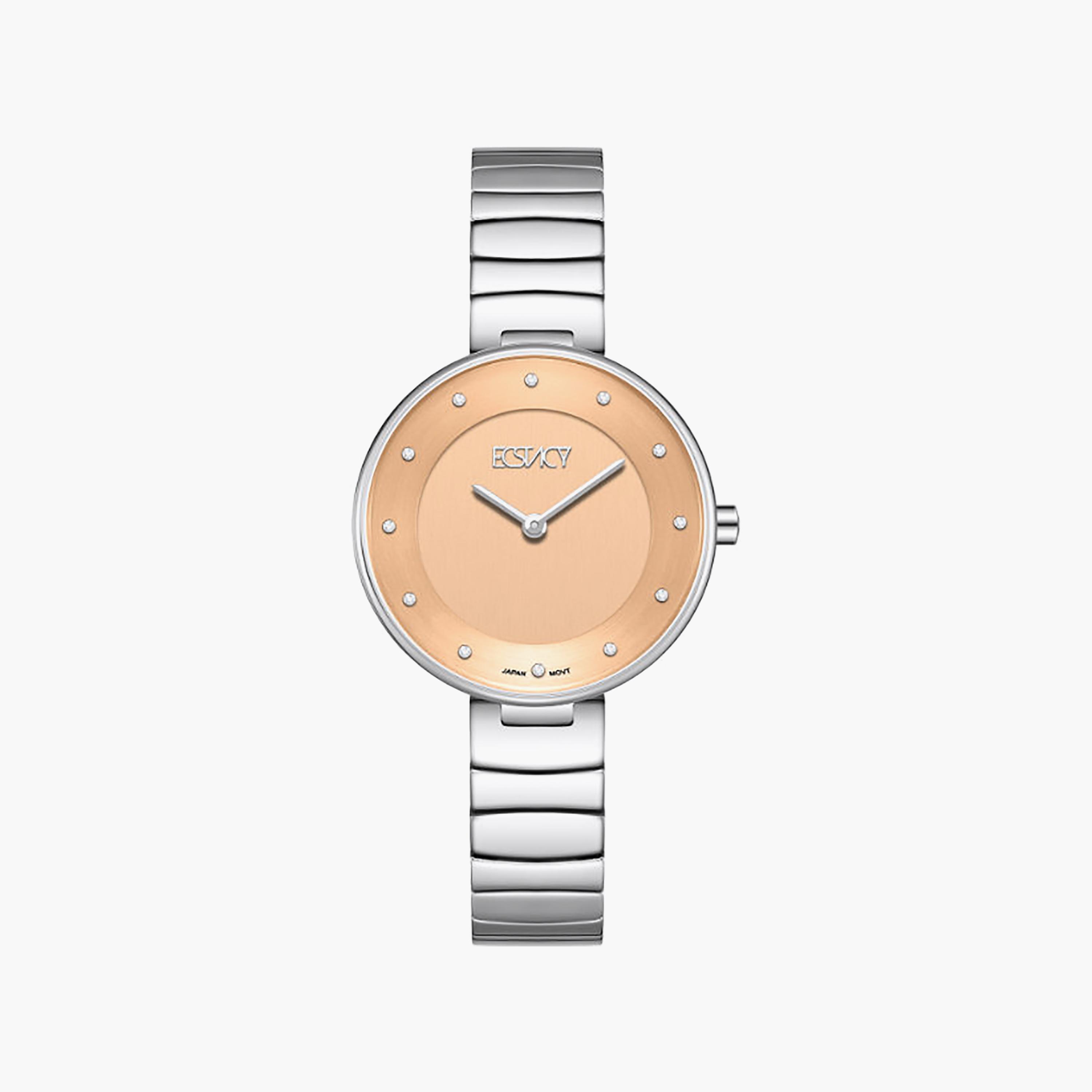 Ecstacy Women's 31MM Orange Analog Stainless Steel Watch | E25504-SBSO-women-watchesandjewellery-watches-image-1
