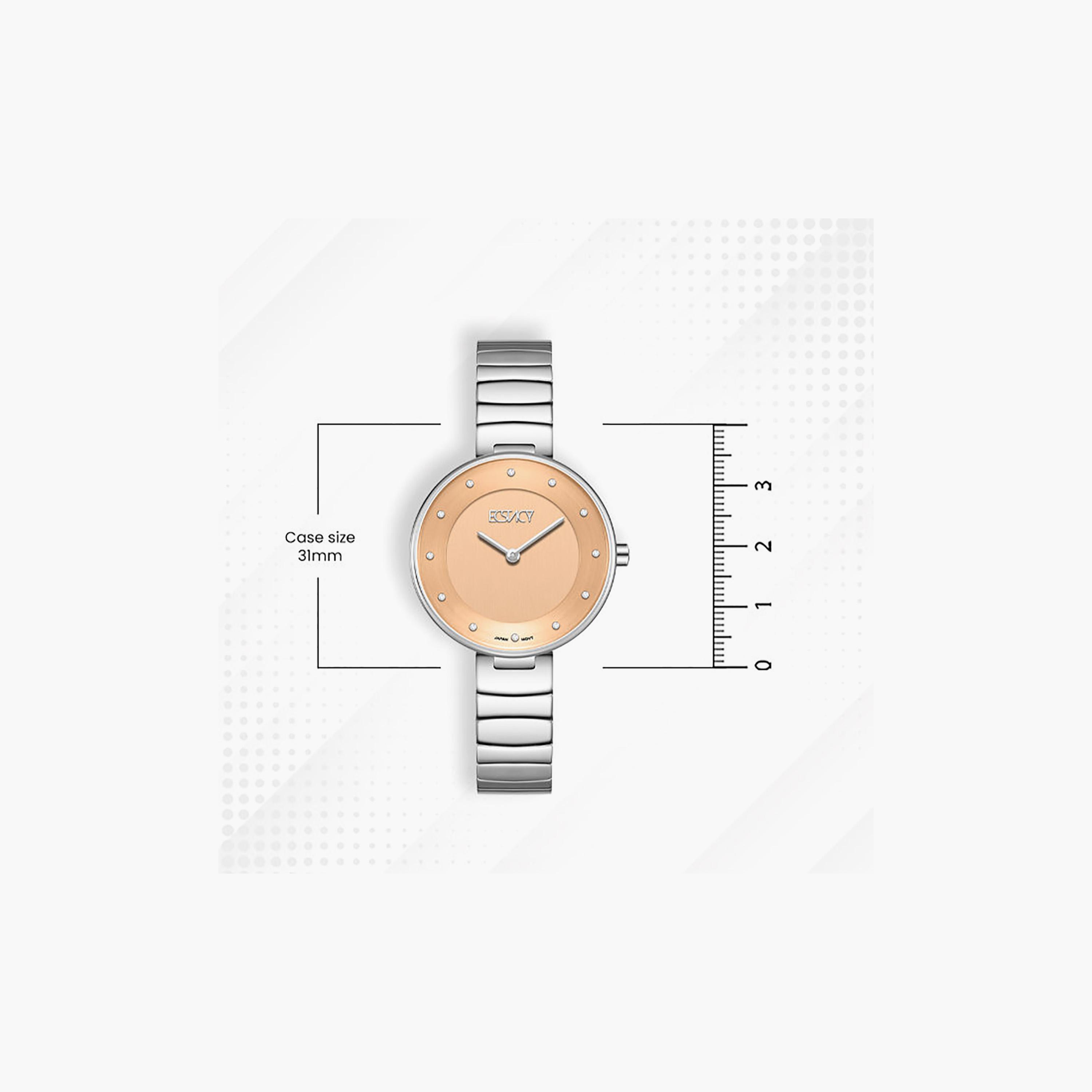 Ecstacy Women's 31MM Orange Analog Stainless Steel Watch | E25504-SBSO-women-watchesandjewellery-watches-image-4