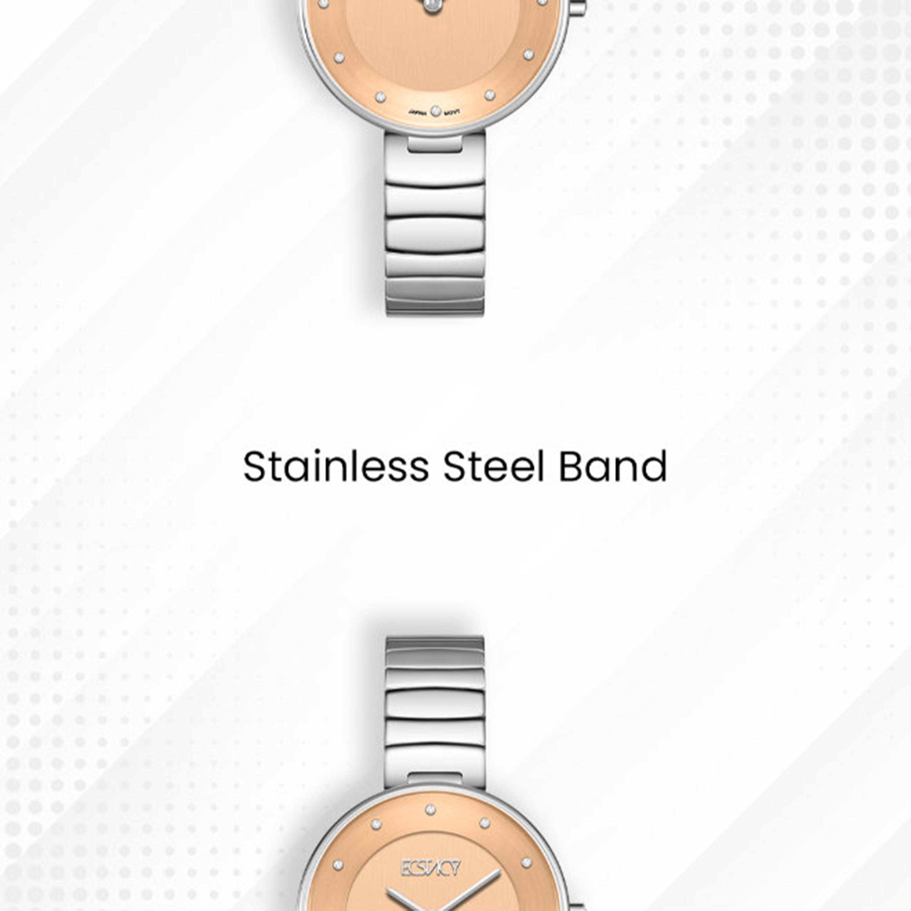 Ecstacy Women's 31MM Orange Analog Stainless Steel Watch | E25504-SBSO-women-watchesandjewellery-watches-image-5