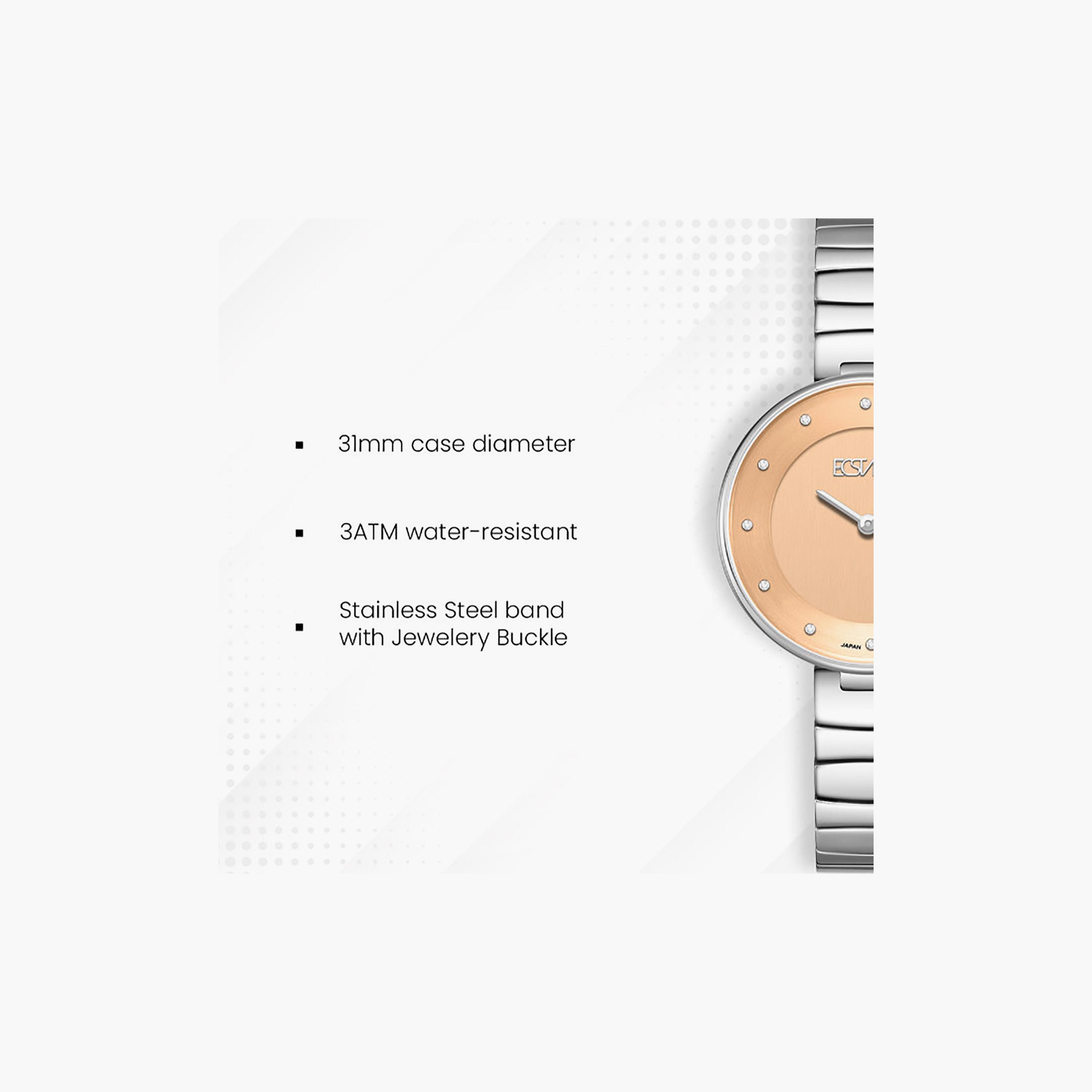 Ecstacy Women's 31MM Orange Analog Stainless Steel Watch | E25504-SBSO-women-watchesandjewellery-watches-image-7