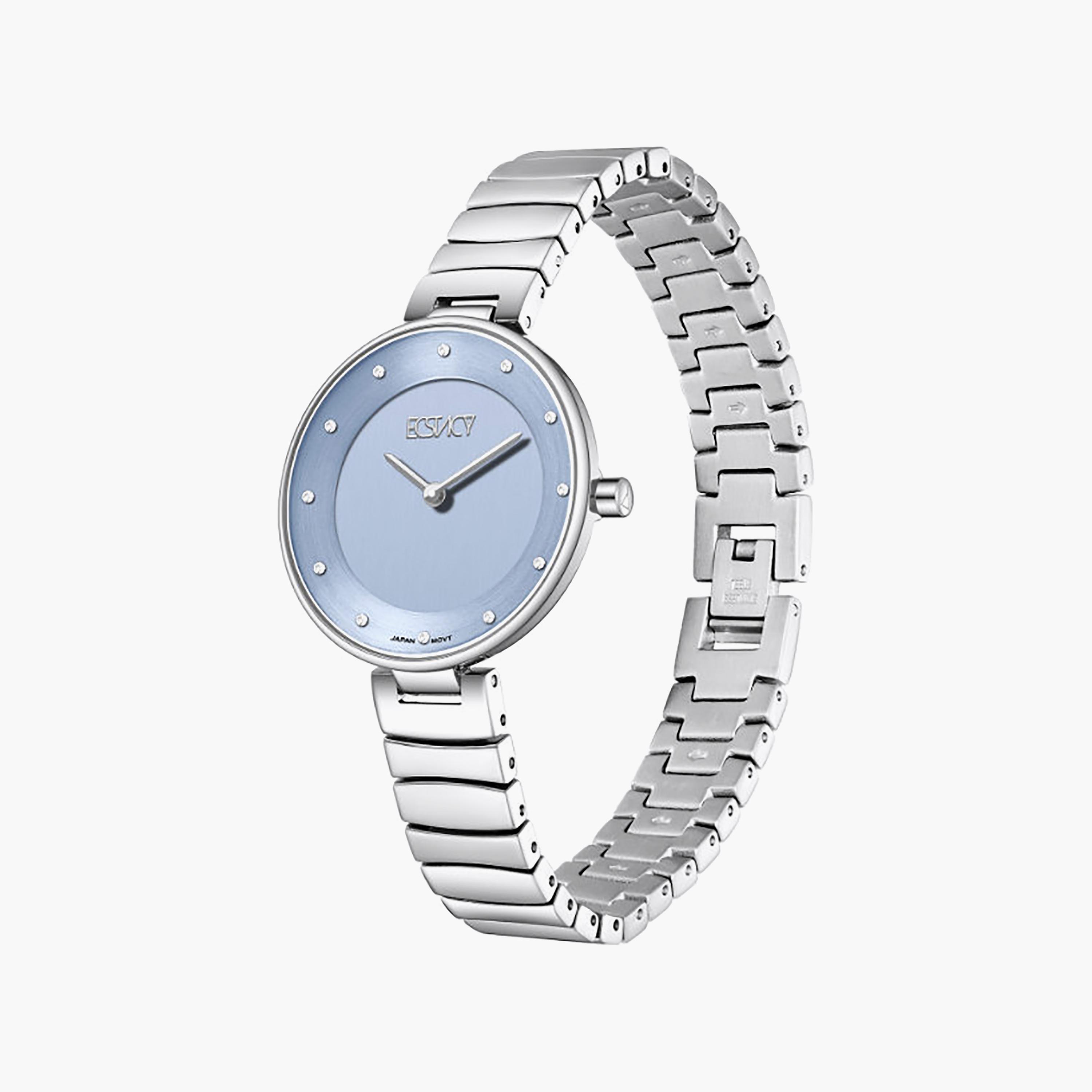 Ecstacy Women's 31MM Blue Analog Stainless Steel Watch | E25504-SBSL-women-watchesandjewellery-watches-image-2