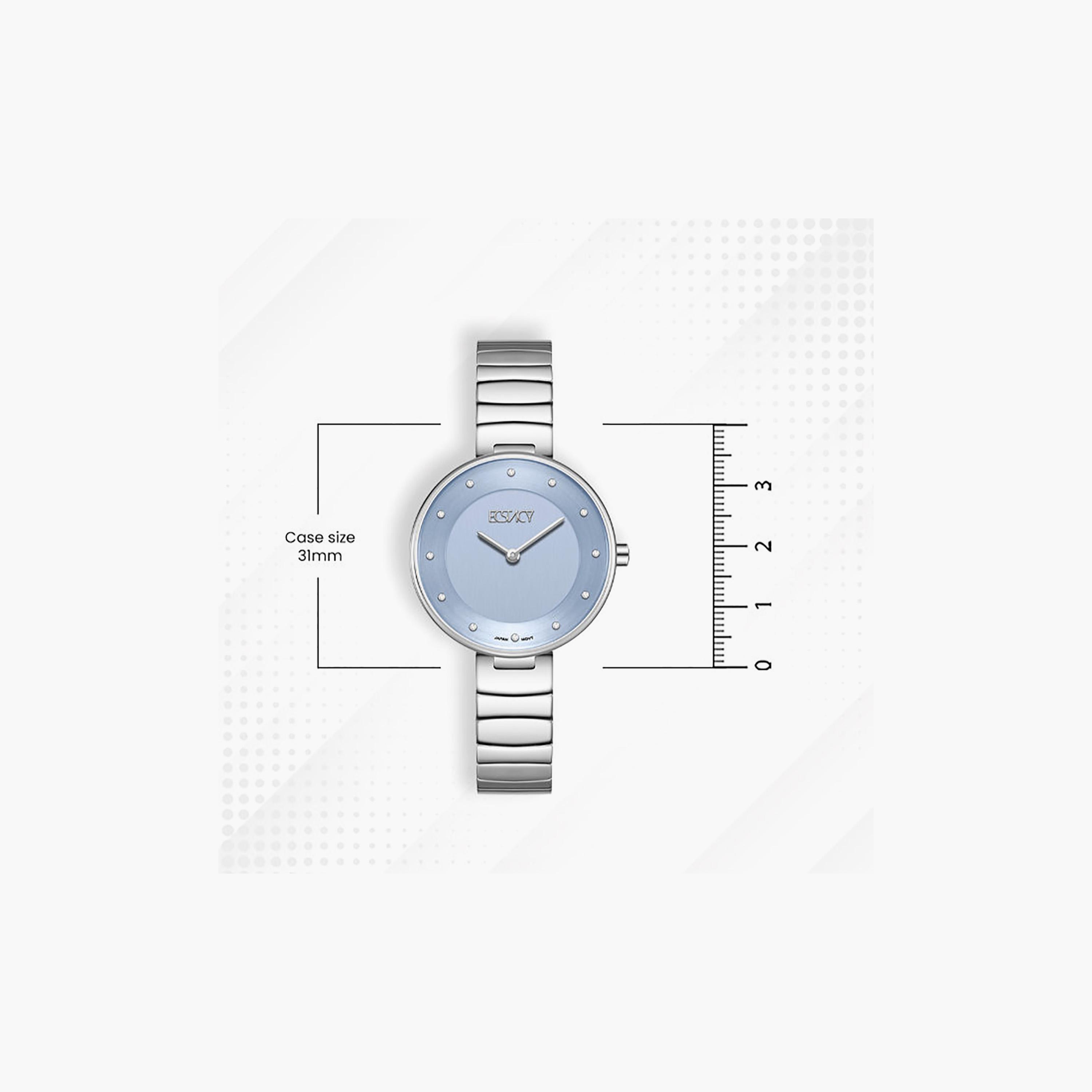 Ecstacy Women's 31MM Blue Analog Stainless Steel Watch | E25504-SBSL-women-watchesandjewellery-watches-image-4
