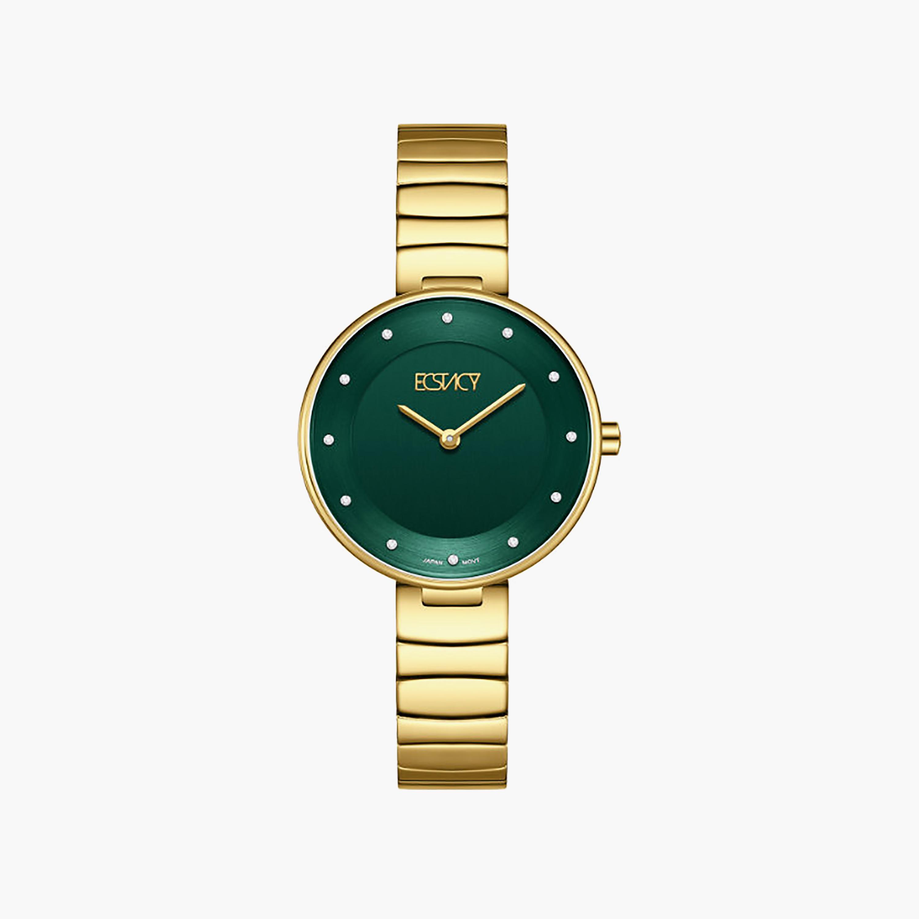 Ecstacy Women's 31MM Green Analog Stainless Steel Watch | E25504-GBGG-women-watchesandjewellery-watches-image-1