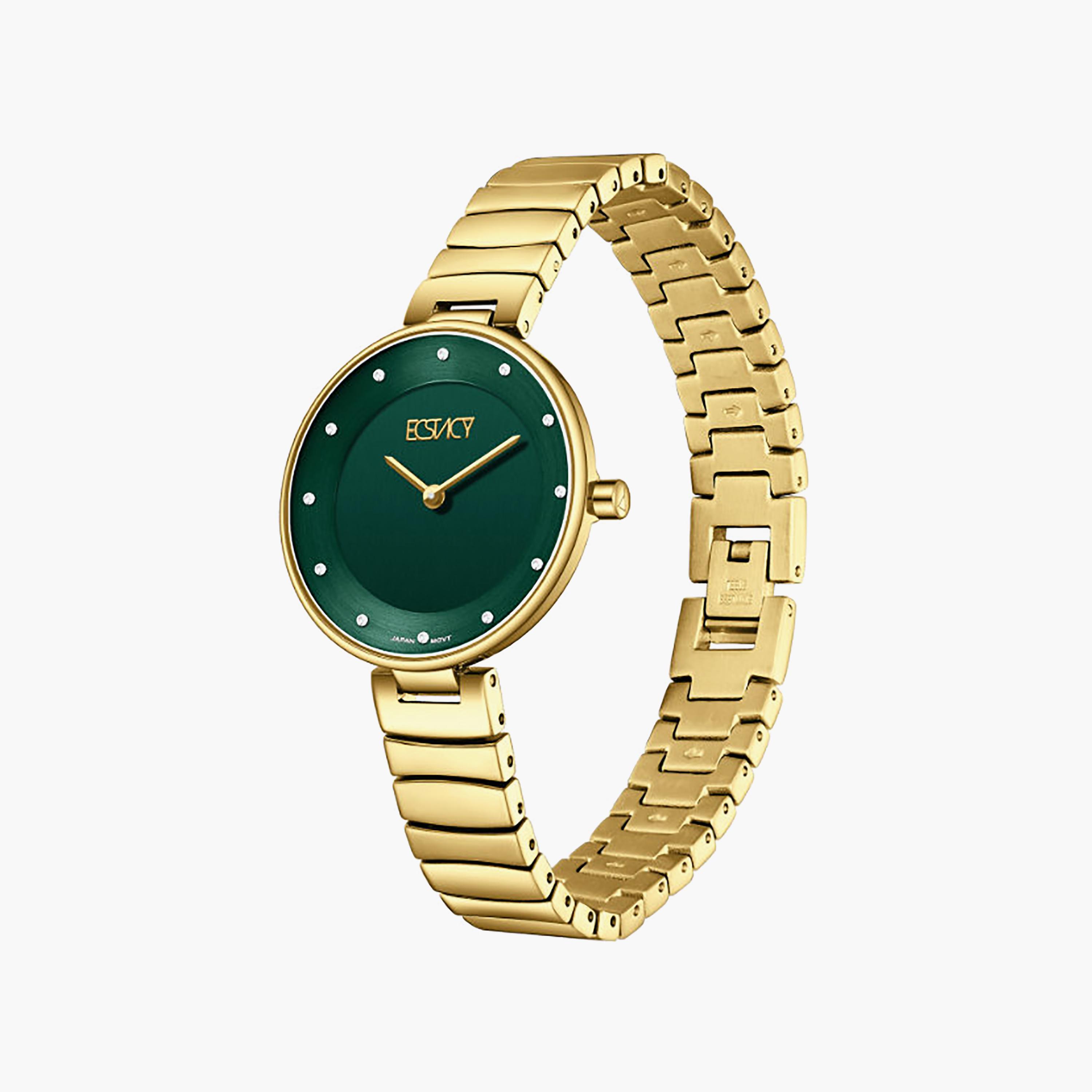Ecstacy Women's 31MM Green Analog Stainless Steel Watch | E25504-GBGG-women-watchesandjewellery-watches-image-2