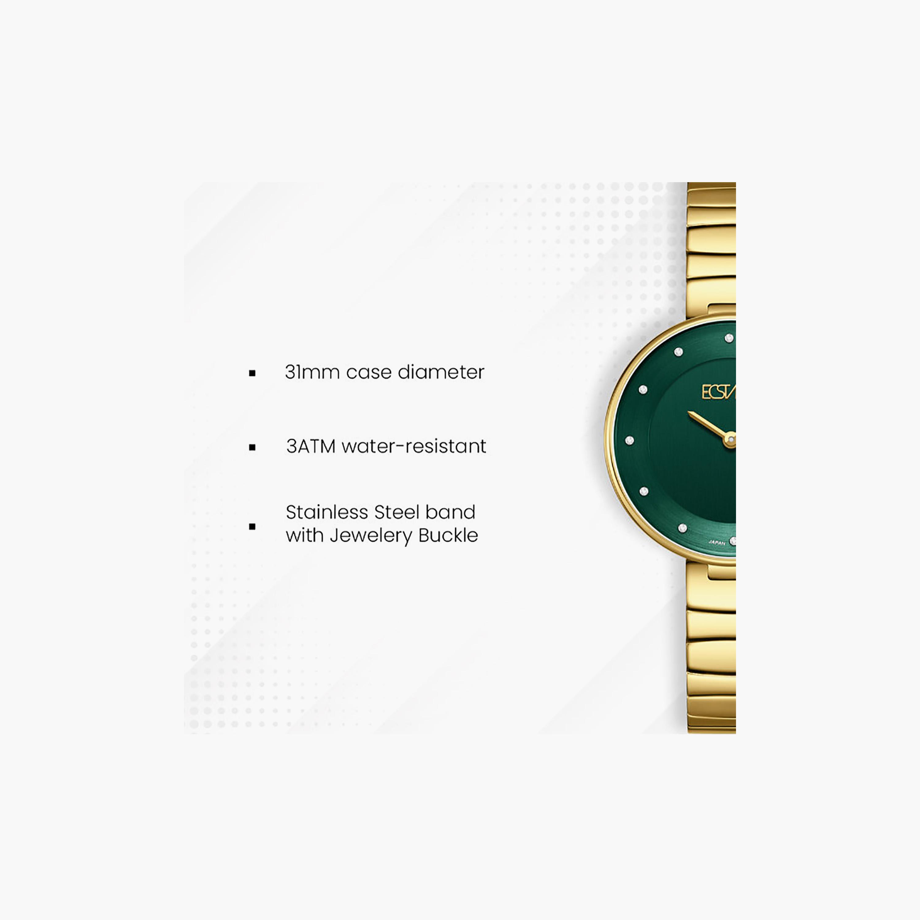Ecstacy Women's 31MM Green Analog Stainless Steel Watch | E25504-GBGG-women-watchesandjewellery-watches-image-7