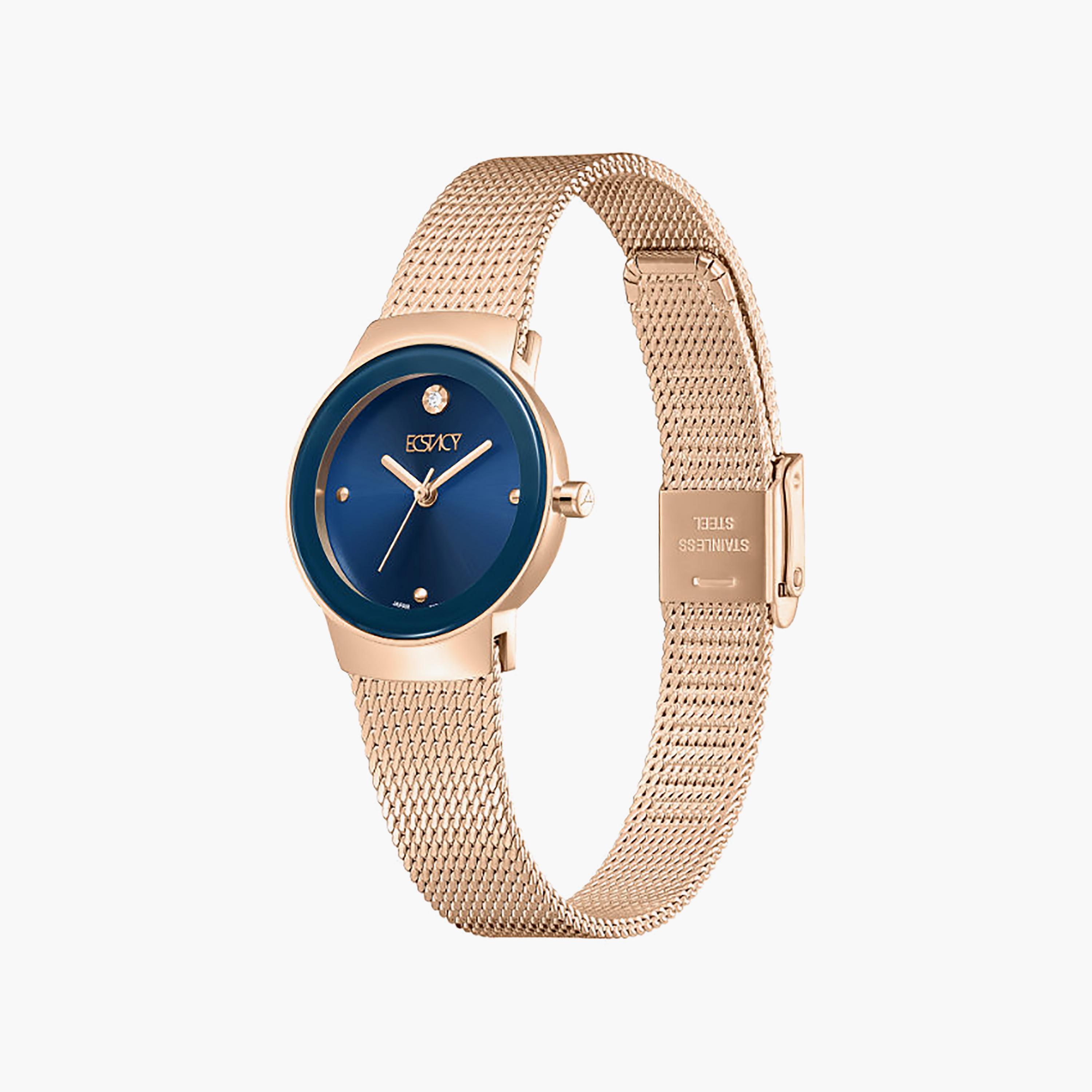 Ecstacy Women's 26MM Blue Analog Stainless Steel Watch | E25505-RMKN-women-watchesandjewellery-watches-image-2