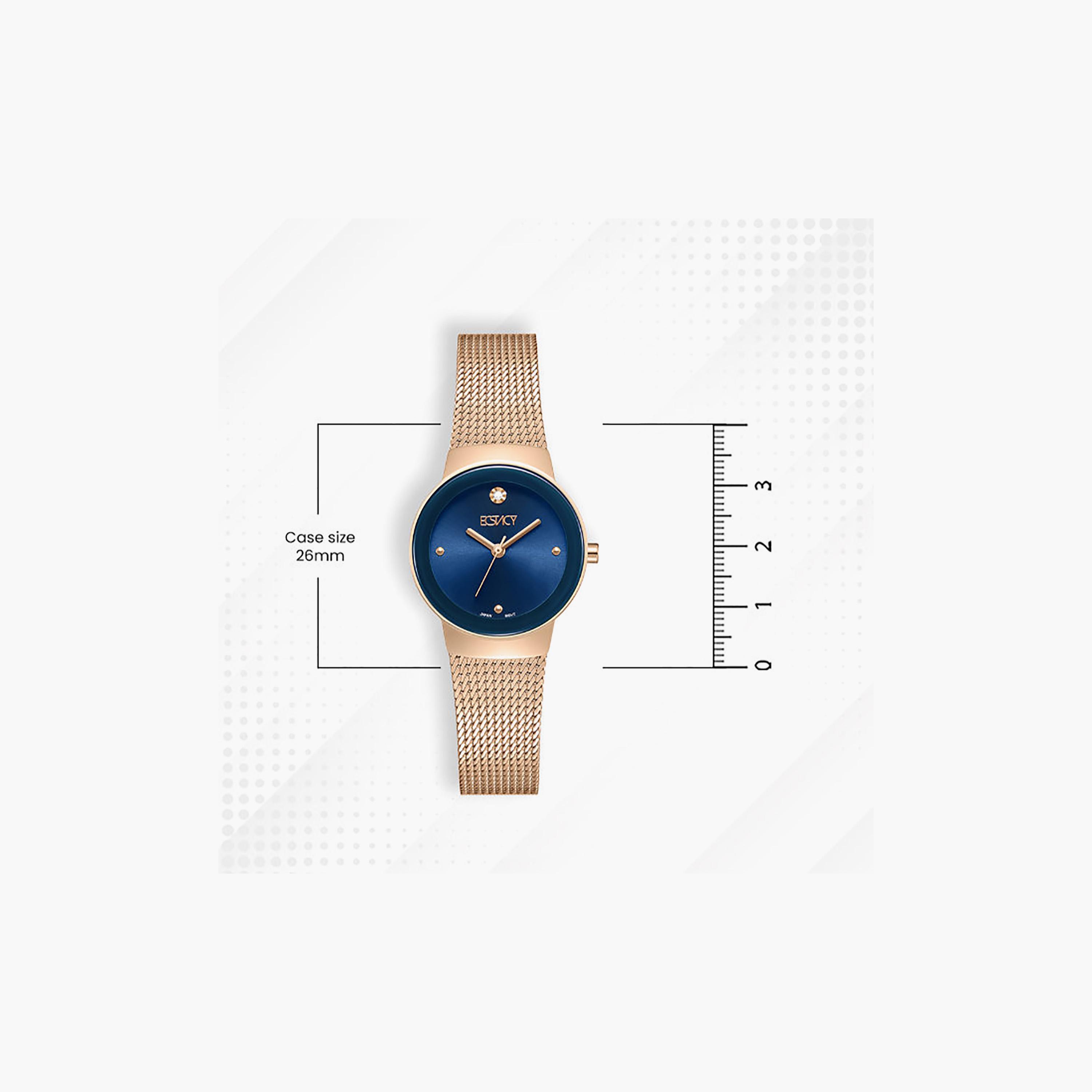 Ecstacy Women's 26MM Blue Analog Stainless Steel Watch | E25505-RMKN-women-watchesandjewellery-watches-image-4