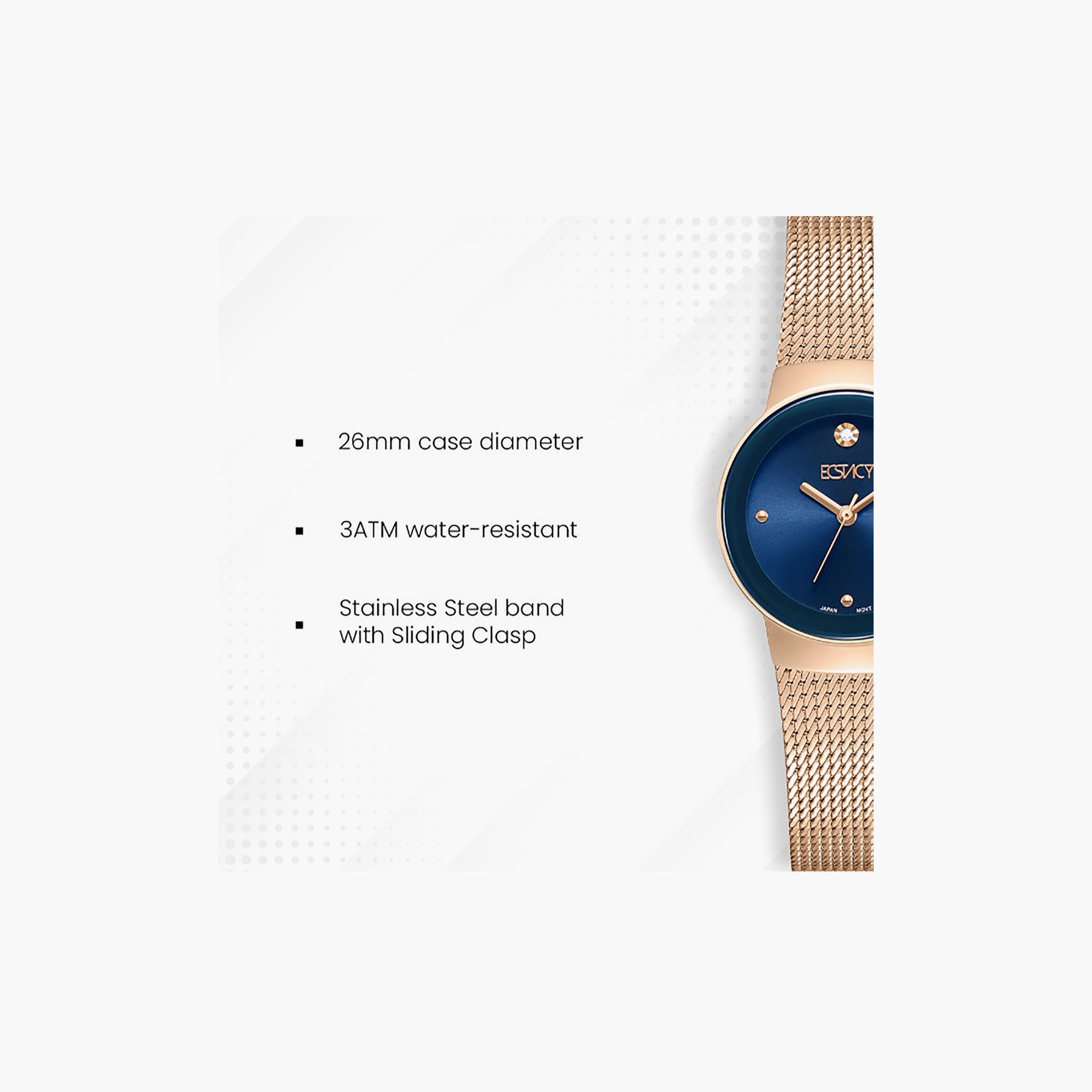 Ecstacy Women's 26MM Blue Analog Stainless Steel Watch | E25505-RMKN-women-watchesandjewellery-watches-image-7