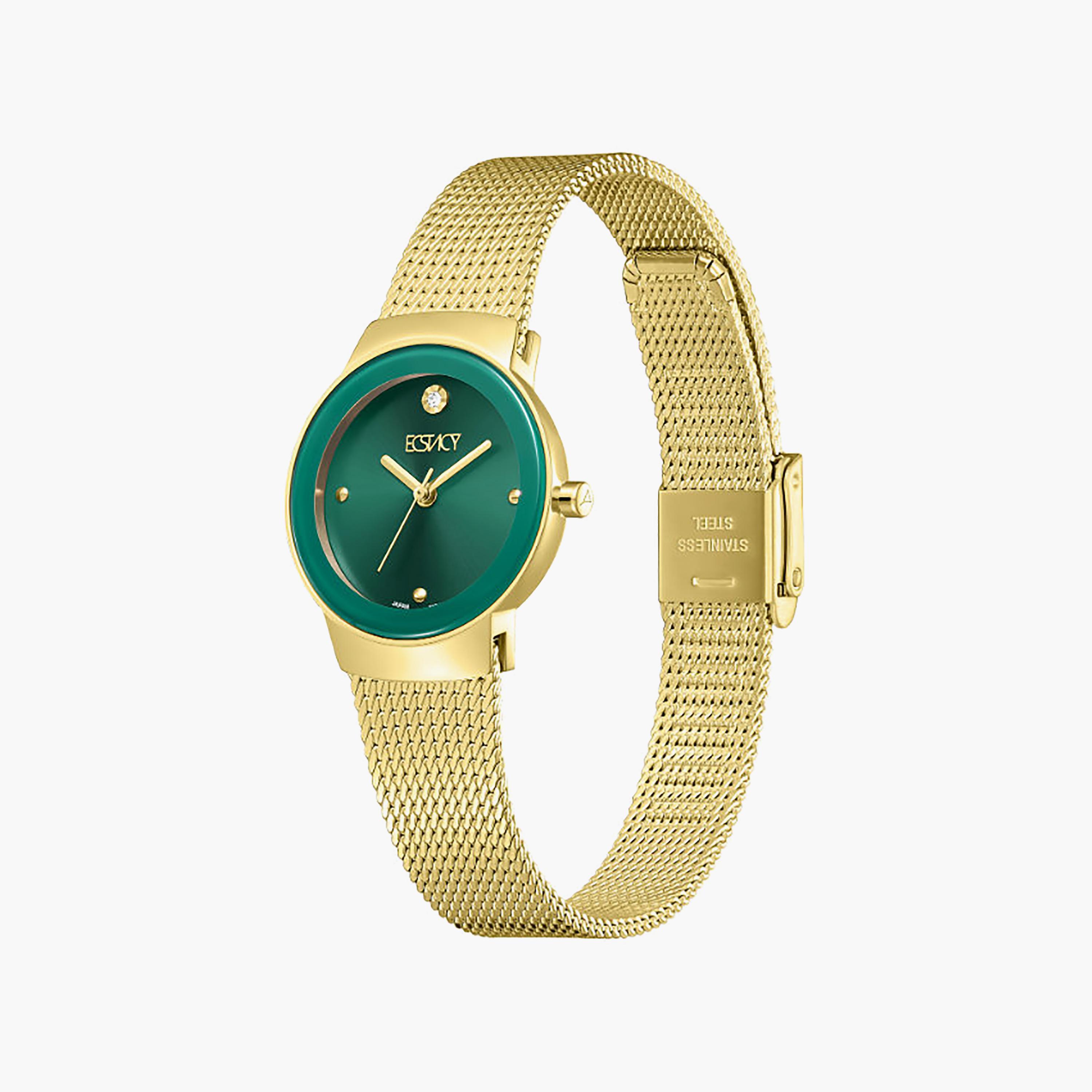 Ecstacy Women's 26MM Green Analog Stainless Steel Watch | E25505-GMGG-women-watchesandjewellery-watches-image-1
