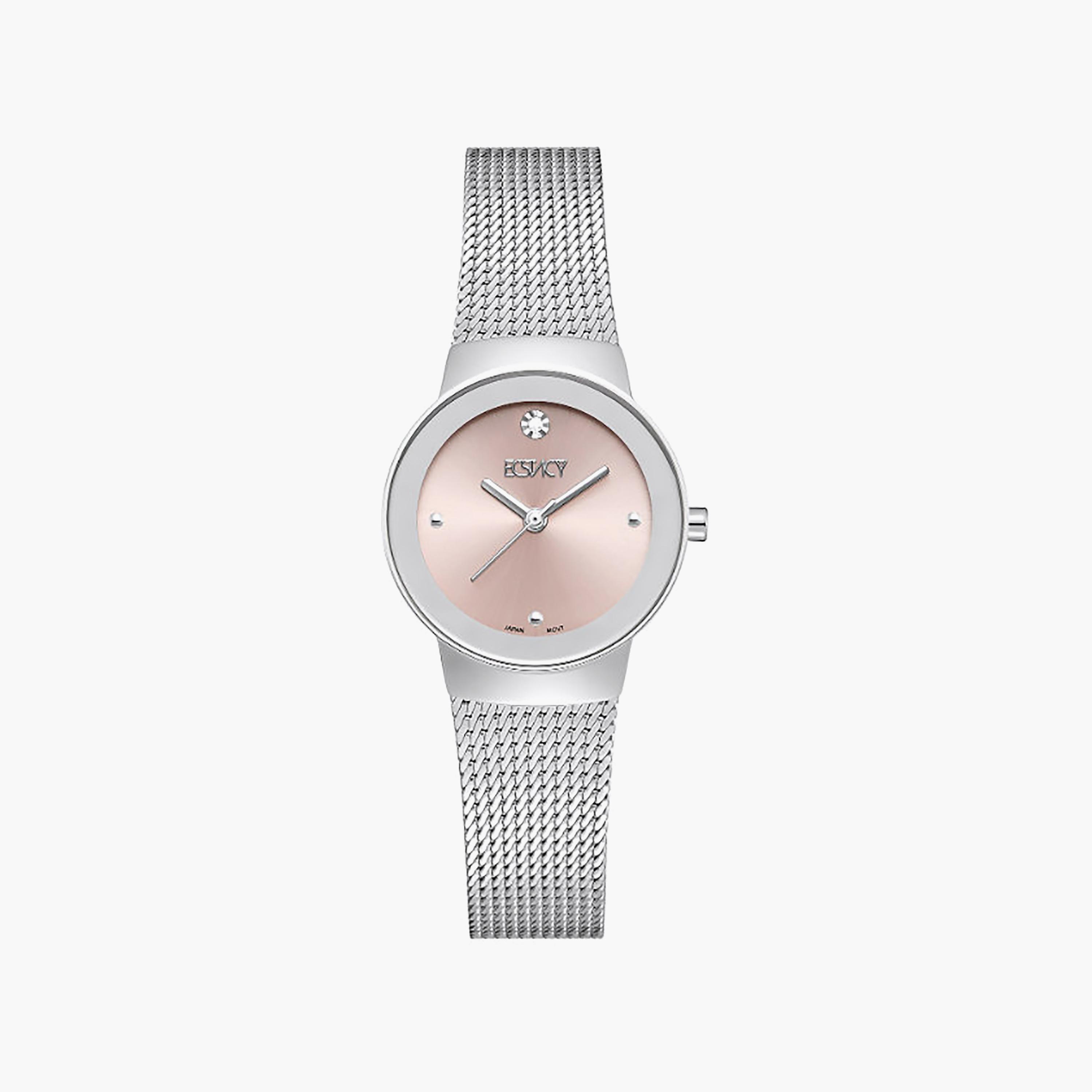 Ecstacy Women's 26MM Pink Analog Stainless Steel Watch | E25505-SMSP-women-watchesandjewellery-watches-image-1