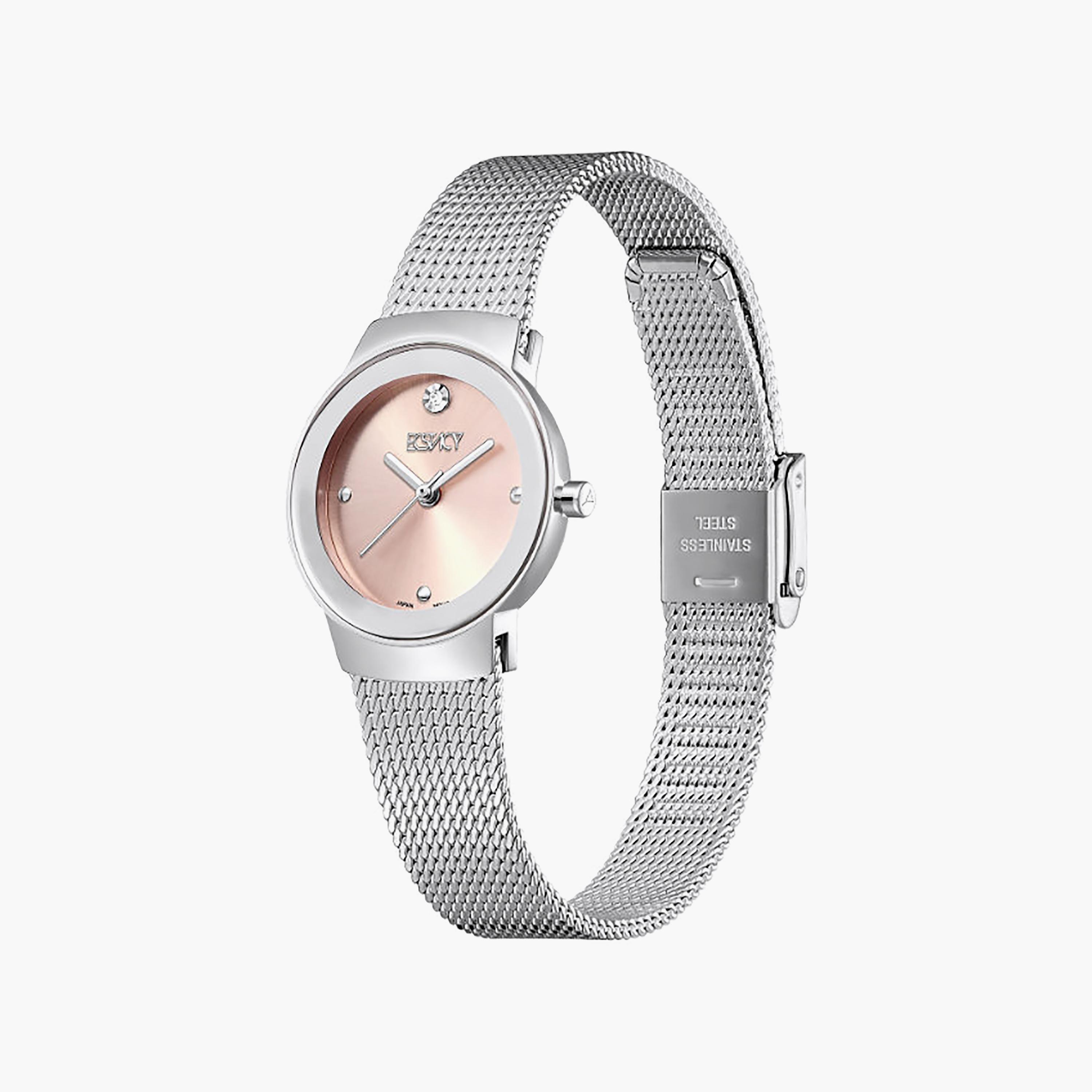 Ecstacy Women's 26MM Pink Analog Stainless Steel Watch | E25505-SMSP-women-watchesandjewellery-watches-image-2