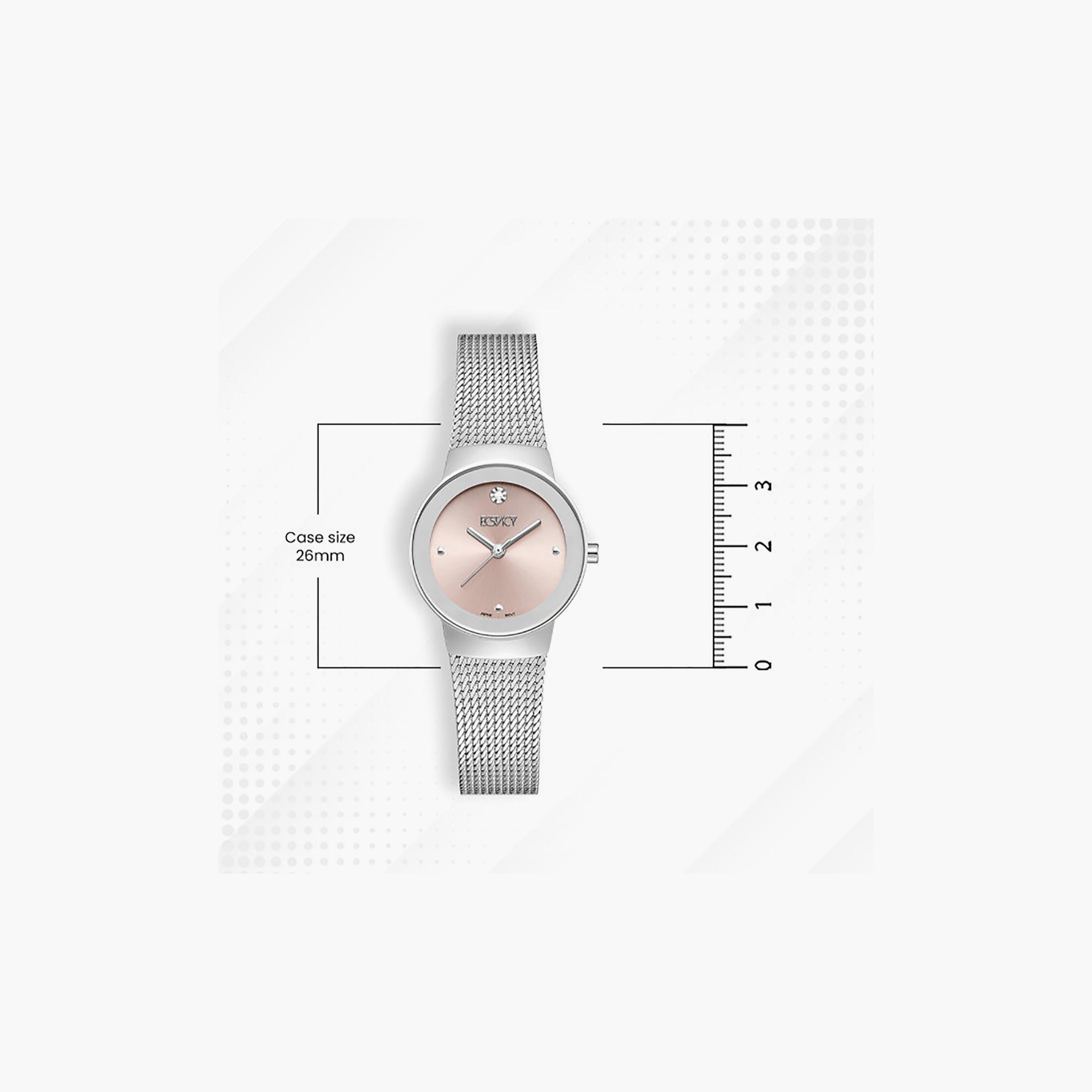 Ecstacy Women's 26MM Pink Analog Stainless Steel Watch | E25505-SMSP-women-watchesandjewellery-watches-image-4