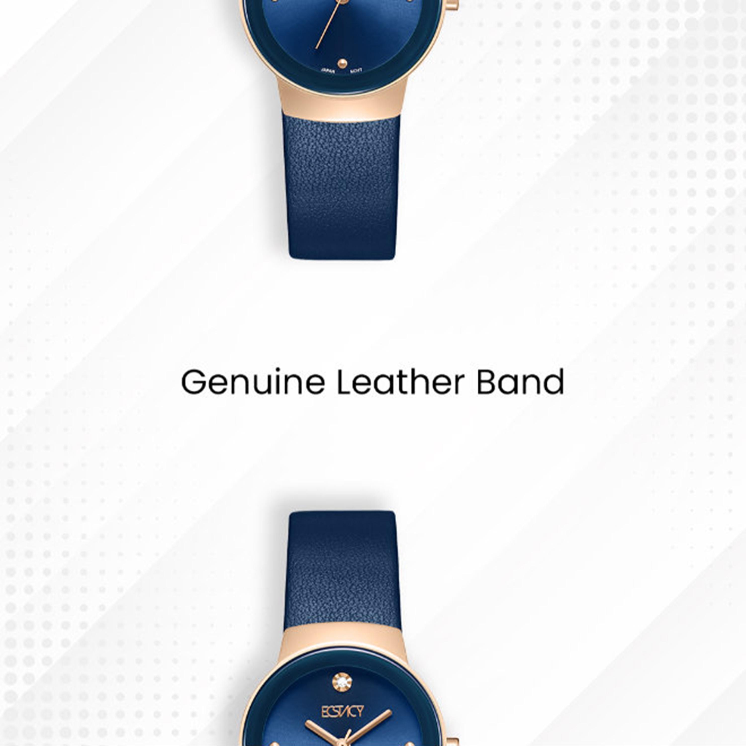 Ecstacy Women's 26MM Blue Analog Genuine Leather Watch | E25505-RLNN-women-watchesandjewellery-watches-image-5