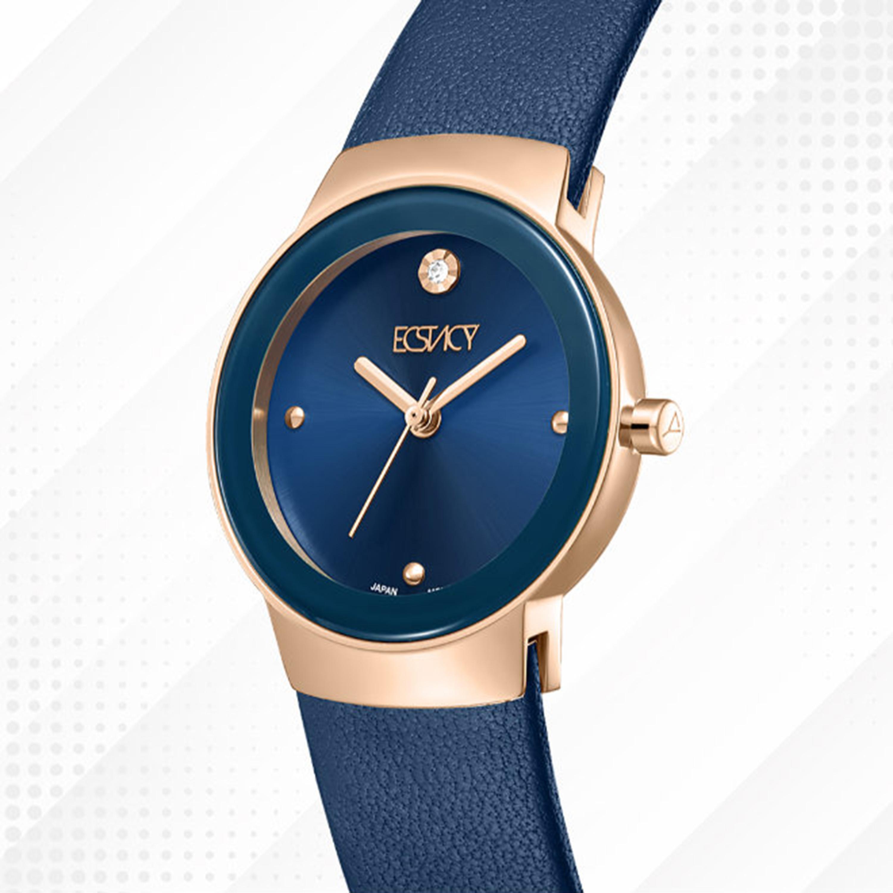 Ecstacy Women's 26MM Blue Analog Genuine Leather Watch | E25505-RLNN-women-watchesandjewellery-watches-image-6